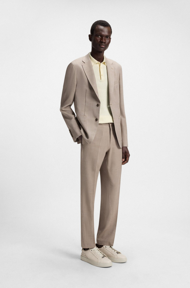 BOSS KNITTED POLO SHIRT IN COTTON AND SILK outlook