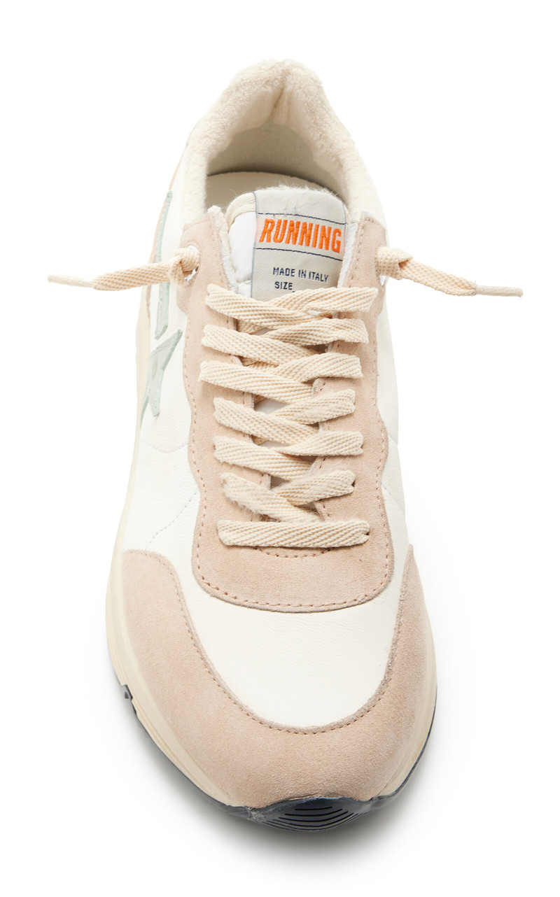 Golden Goose Running Leather Sneakers tan outlook