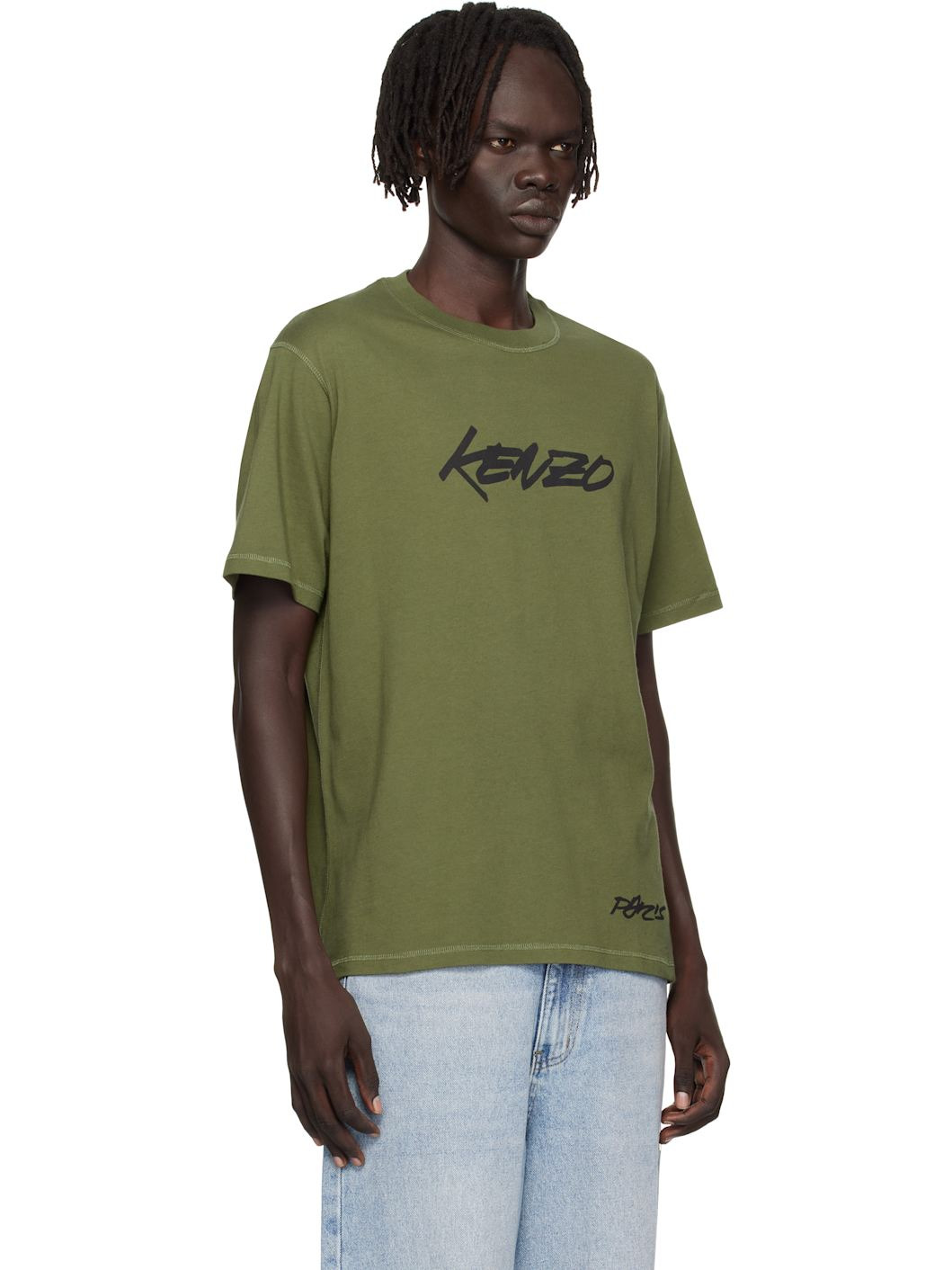 Khaki Kenzo Paris Futura 2000 Edition Cotton T-shirt - 2