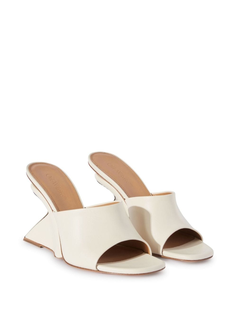Jug wedge-heel leather mules - 2