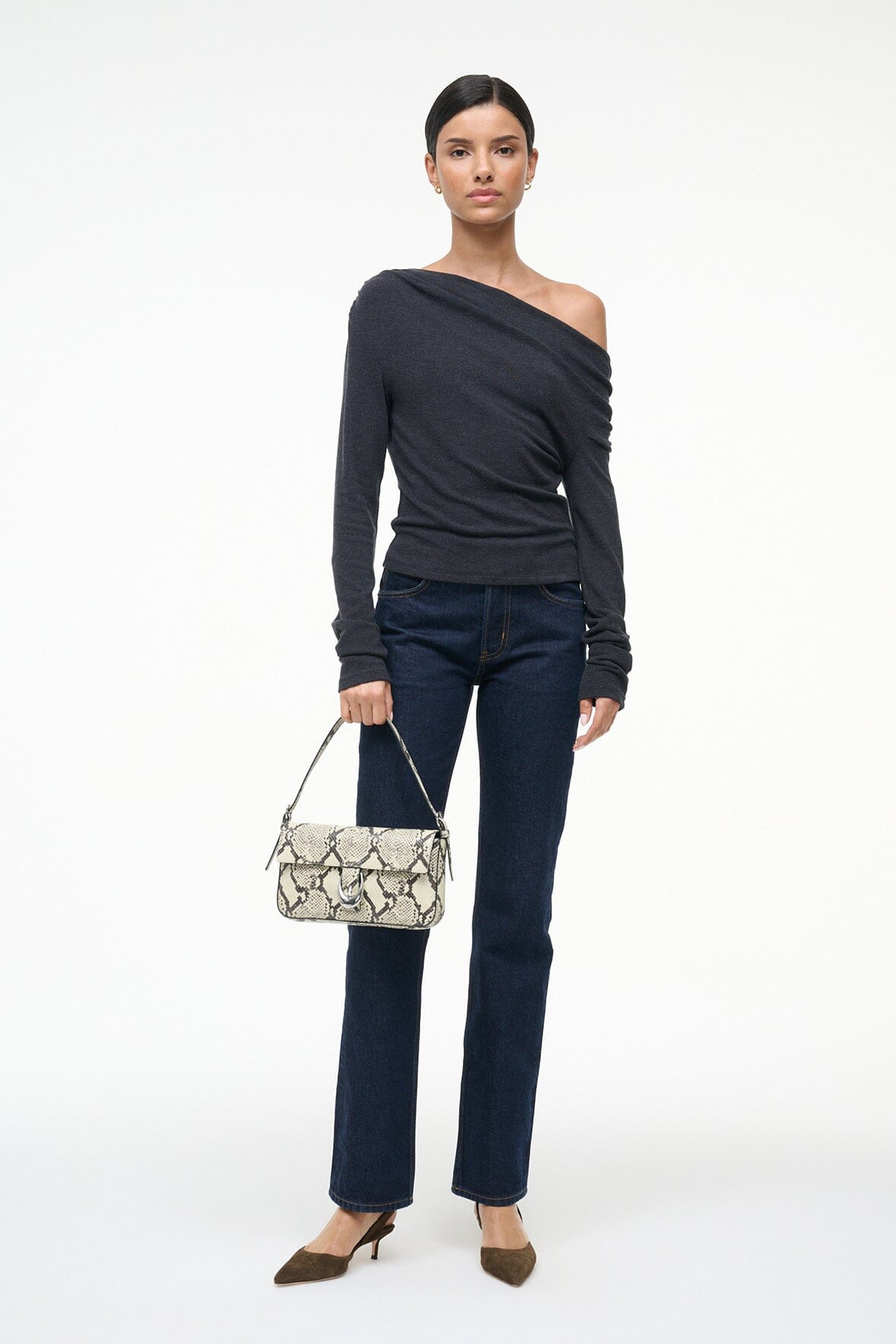 STAUD PHILOMENA TOP CHARCOAL - 2