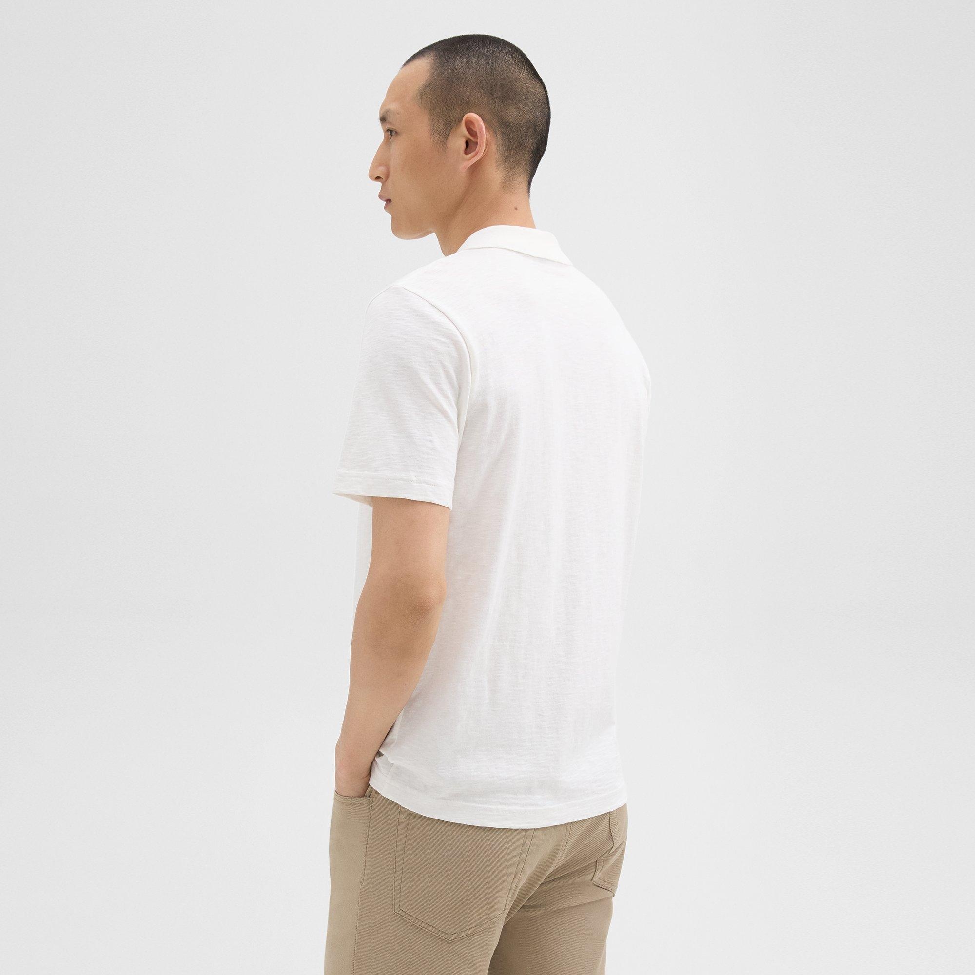 Bron Polo Shirt in Cosmos Slub Cotton - 4