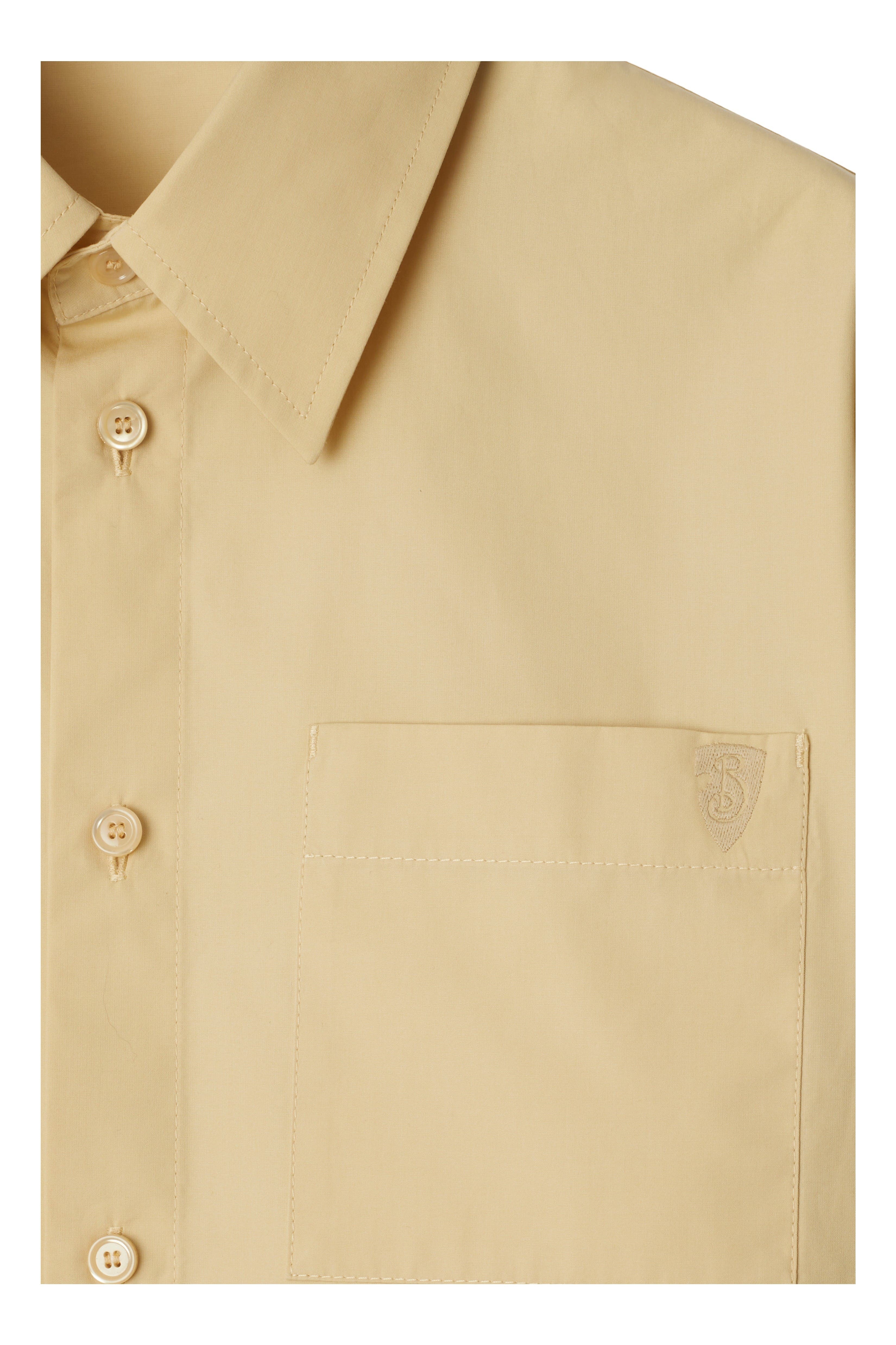 burberry Cropped Cotton Shirt in Hay at Nordstrom - 5