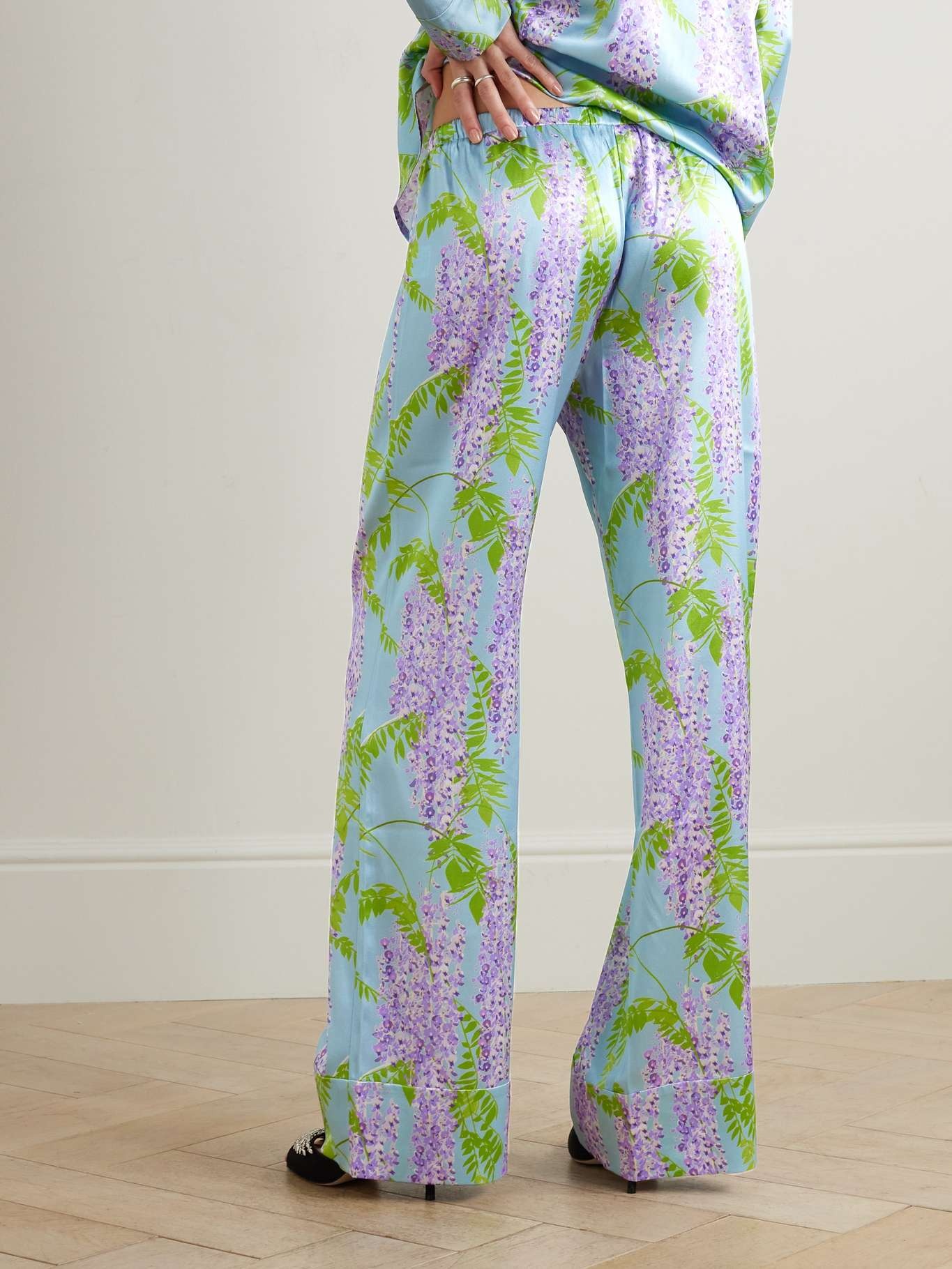 Louis floral-print stretch-silk pajama pants - 3