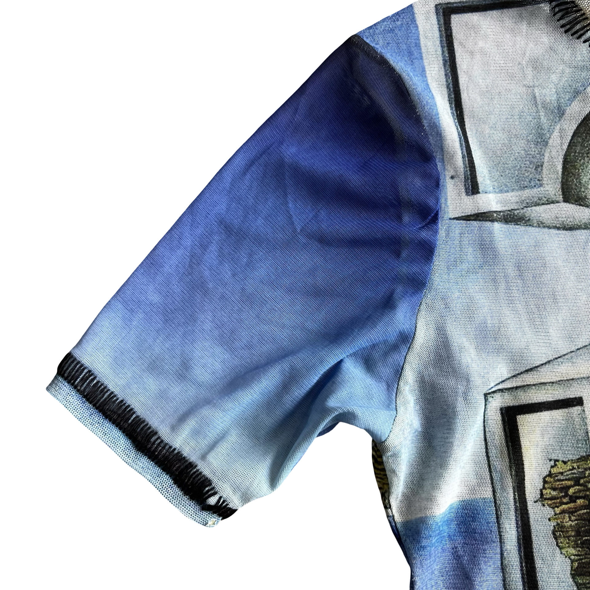 Jean Paul Gaultier’ ‘Surrealist Artwork’ Mesh Top SZ - 4