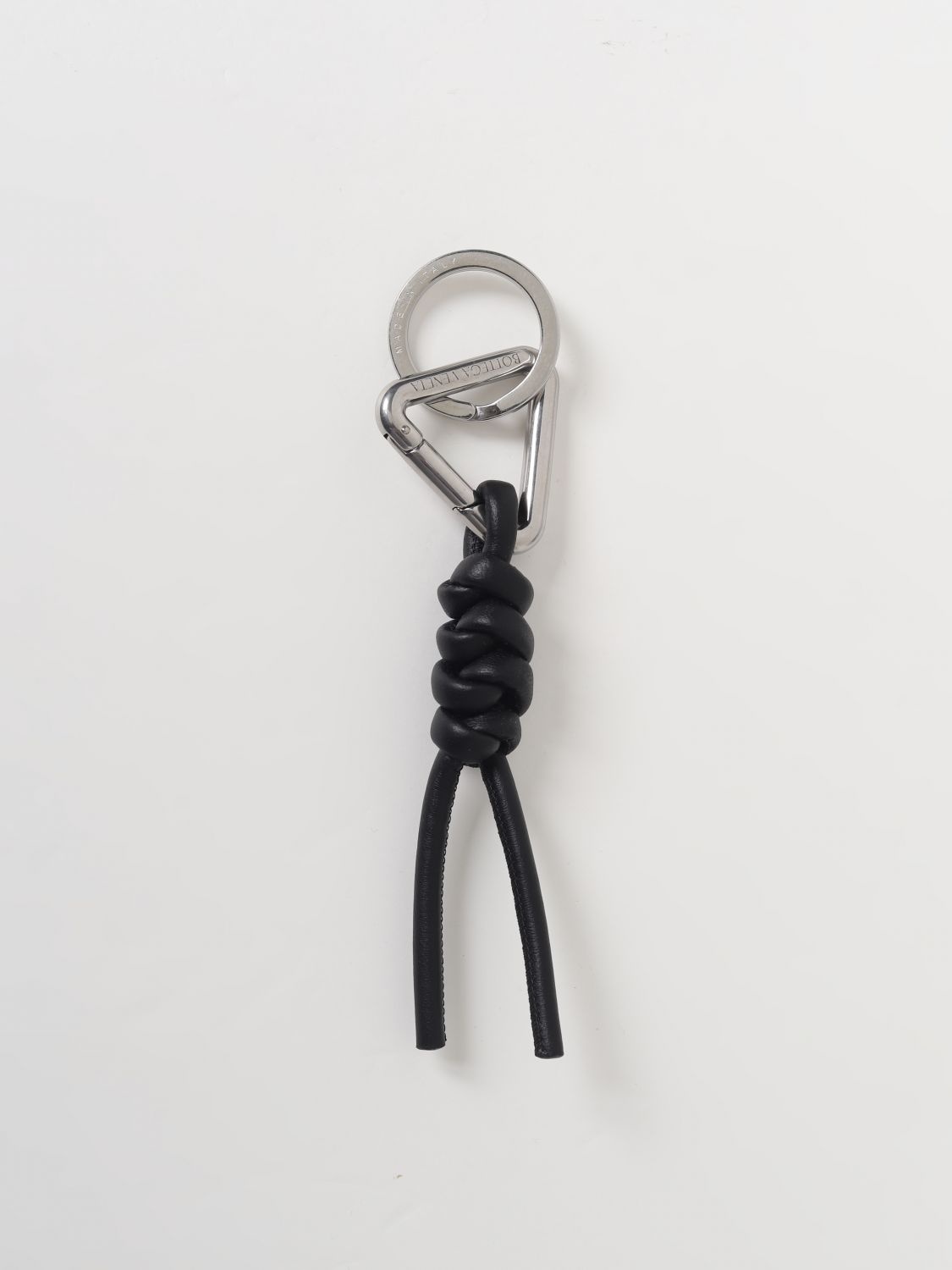 Bottega Veneta Triangle intreccio leather key ring - 1