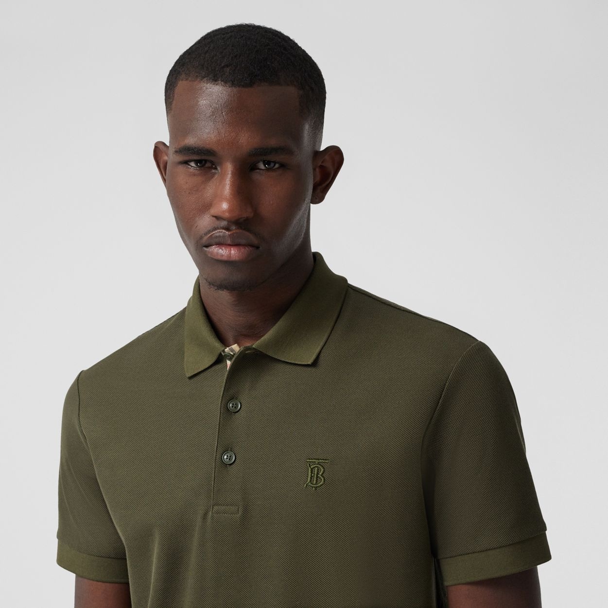 Monogram Motif Cotton Piqué Polo Shirt - 3