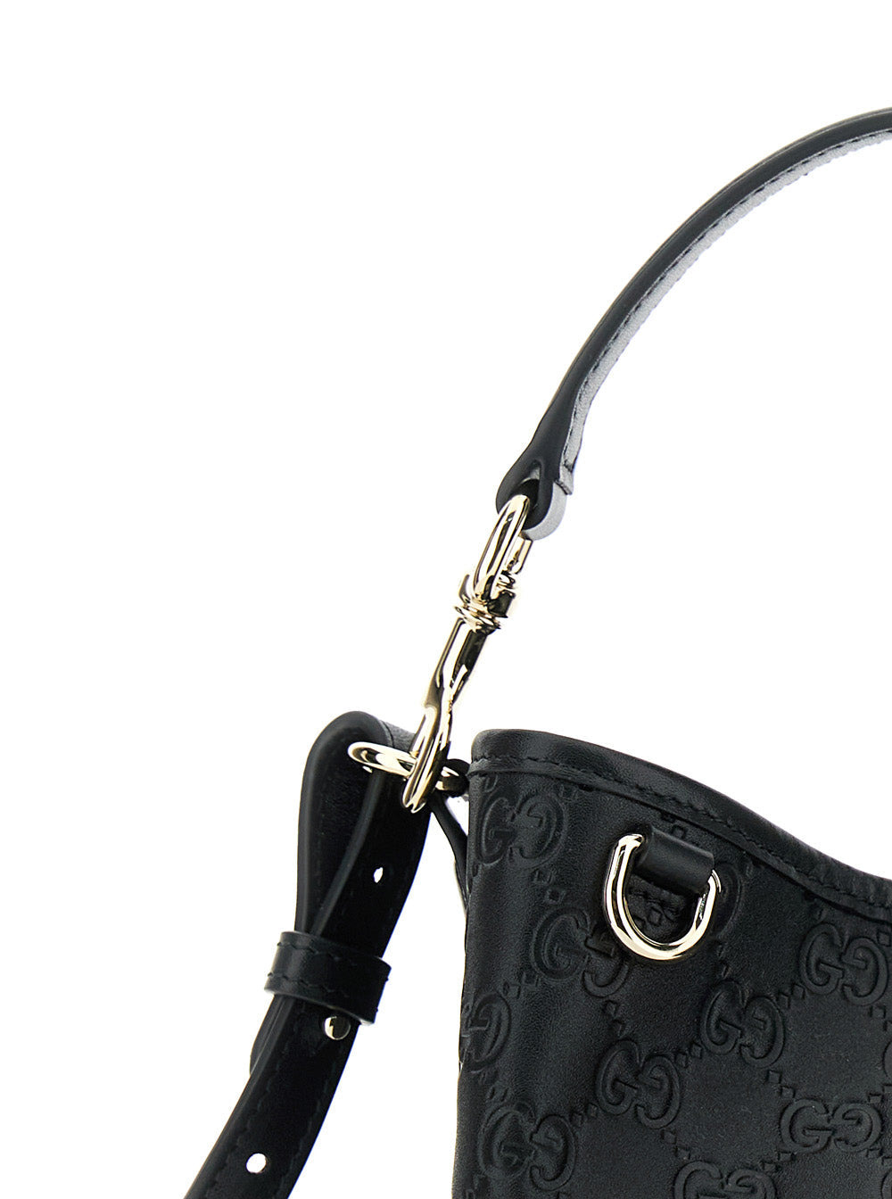 Gucci Women 'Arabella' Black Shoulder Bag With All-Over Gg Embroidery And Adjustable And Removable S - 5