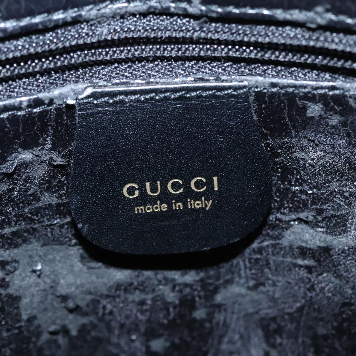 GUCCI Hand Bag Leather Black Gold 000 2058 0569 0 - 15