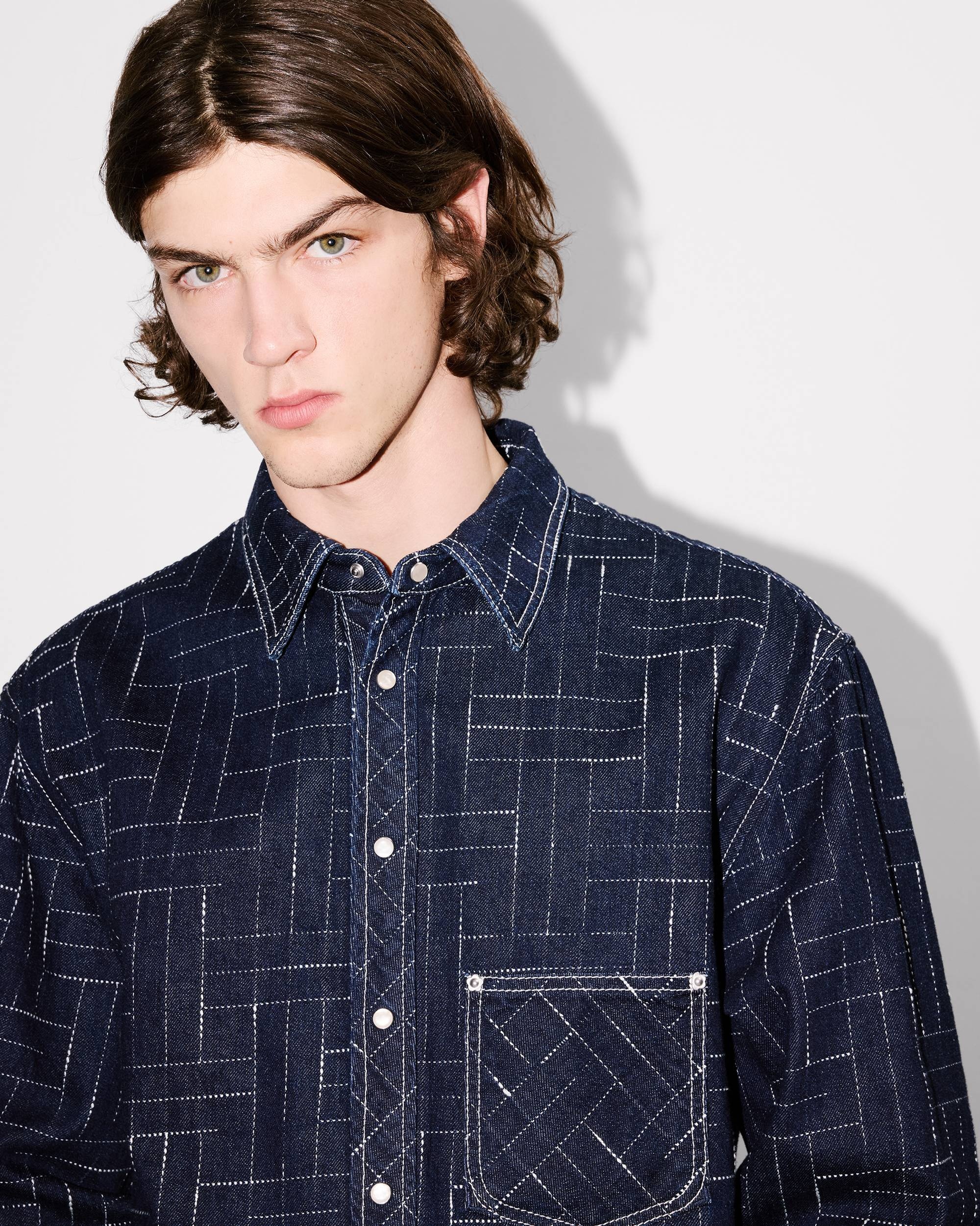 'KENZO Weave' shirt in japanese denim - 6