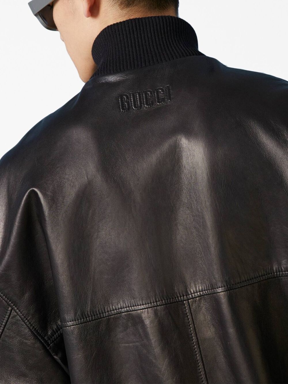 Leather bomber jacket - 6