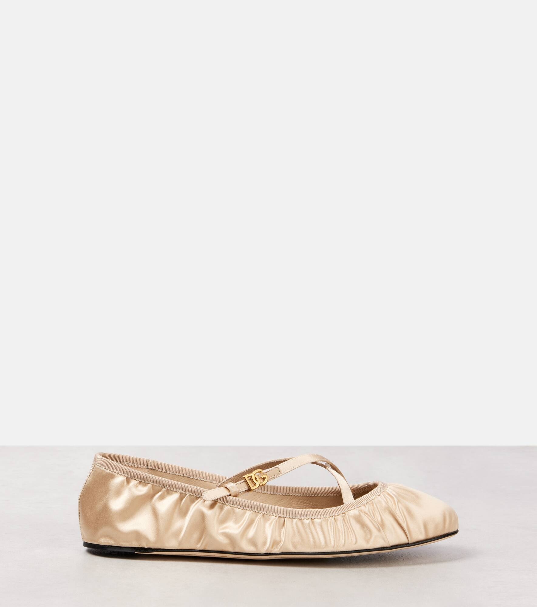 Vally satin ballet flats - 4