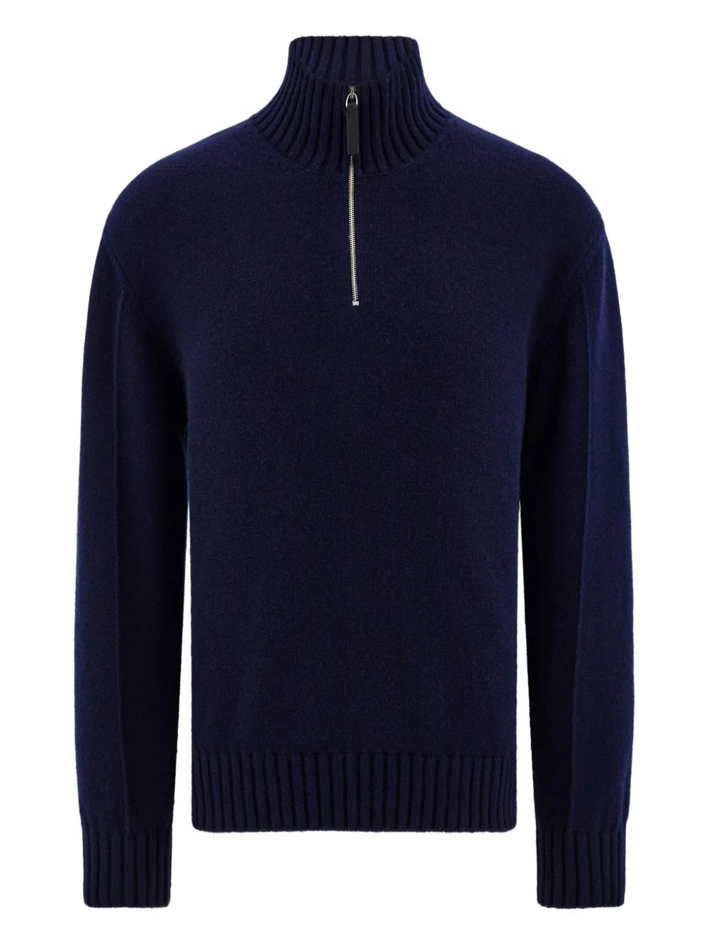 high neck ribbed pullover - 1