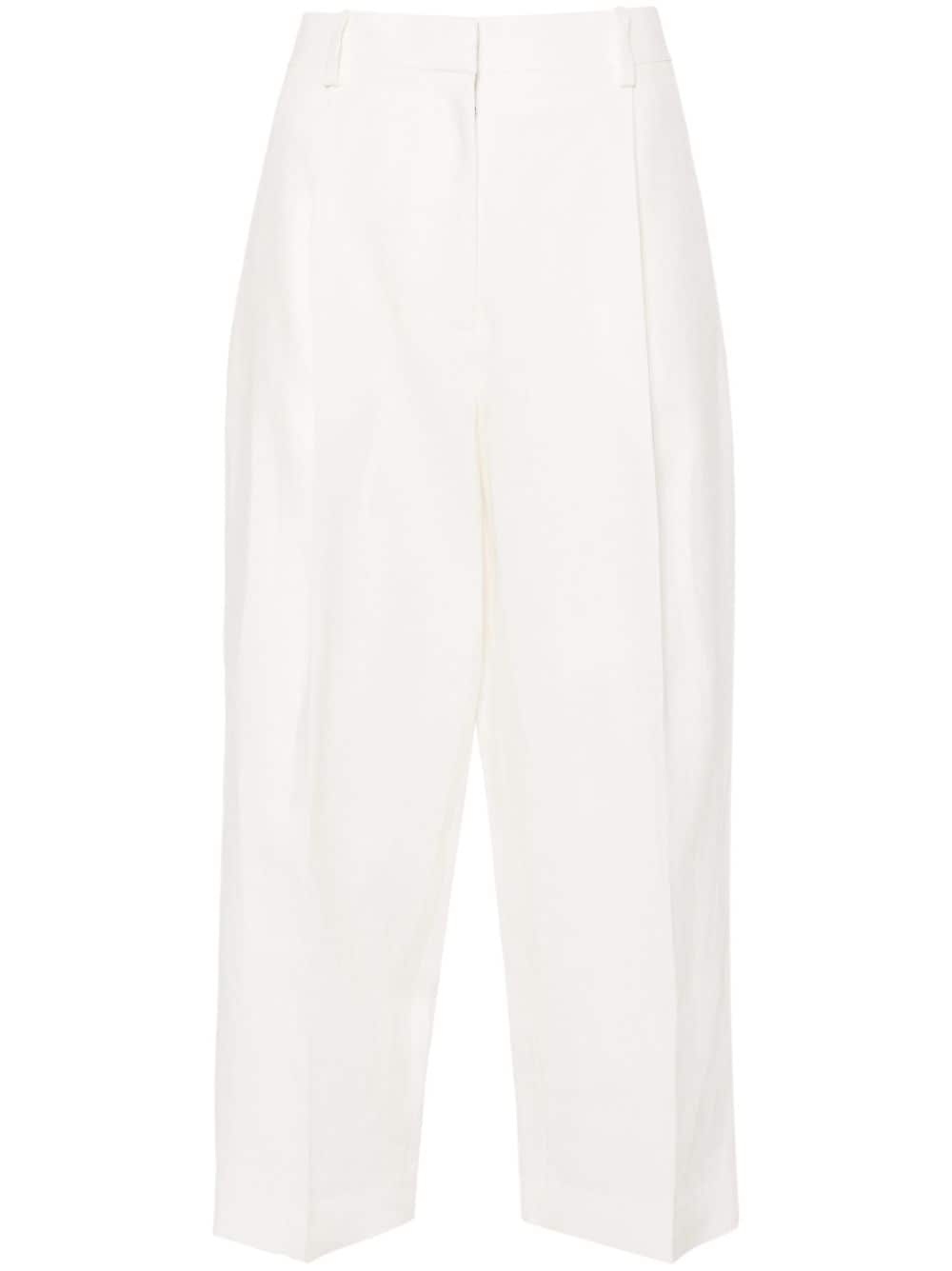 Tonnie pleat-detail cropped trousers - 1