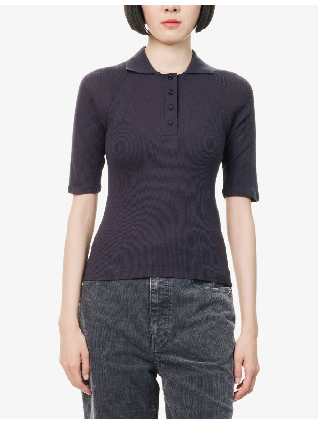 Sasonnet Ribbed Knitted Polo shirt - 3