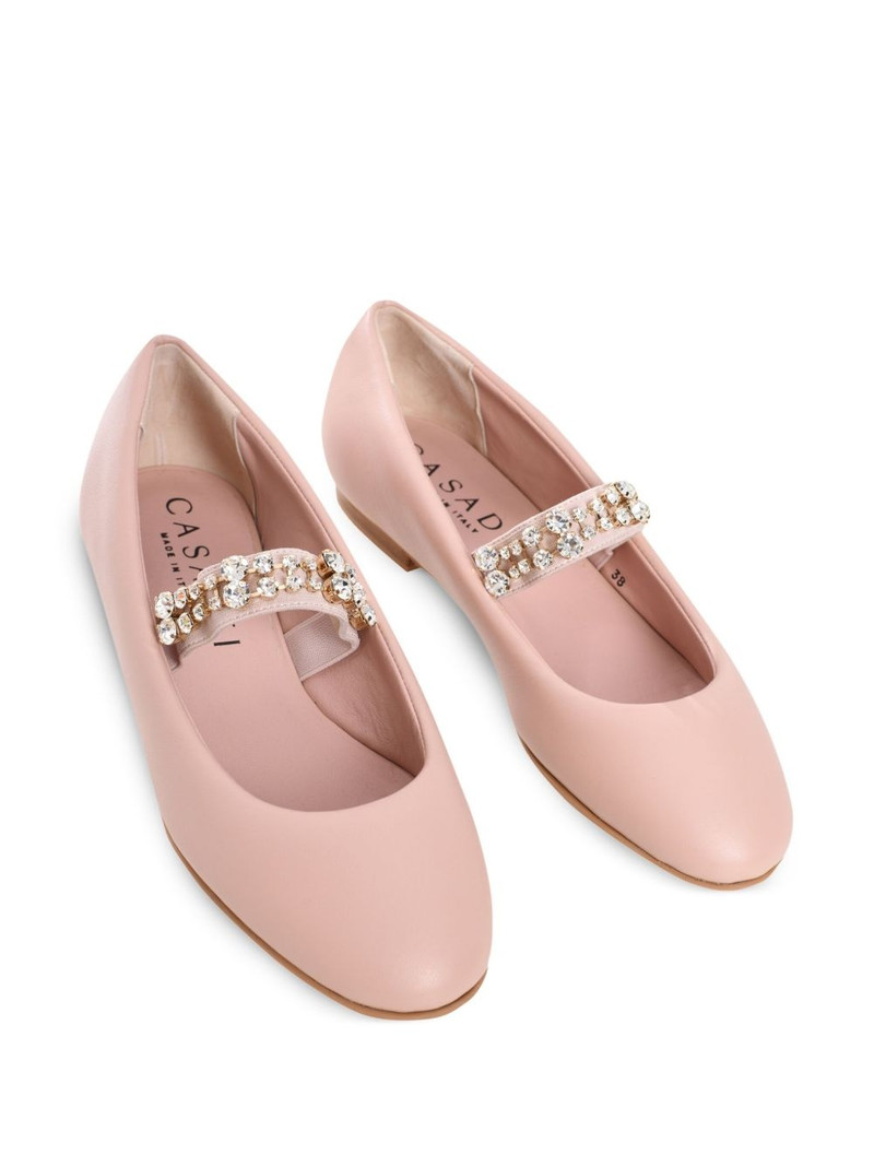CASADEI crystal-embellished ballerina shoes outlook