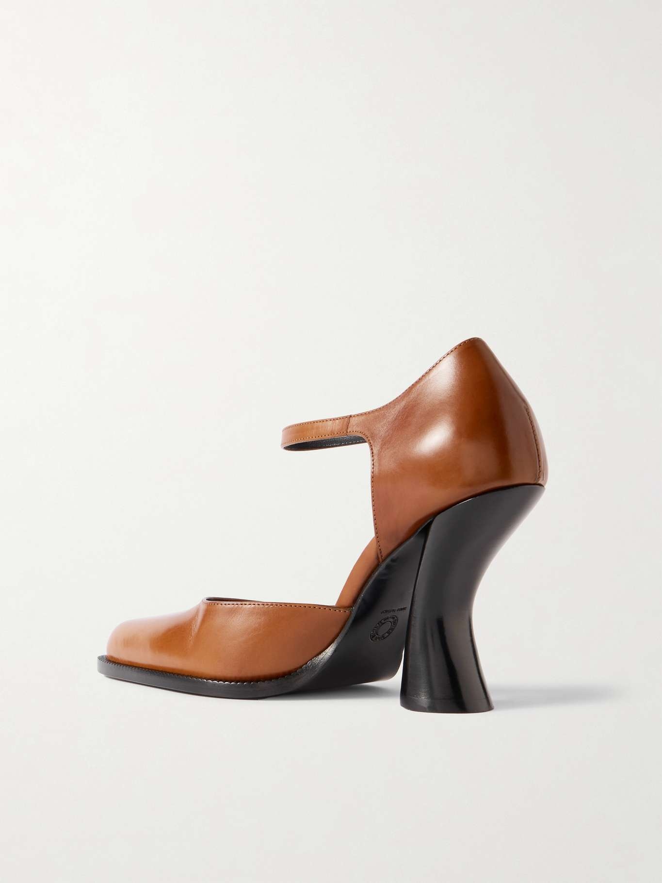 Mary Jane leather point-toe pumps - 3