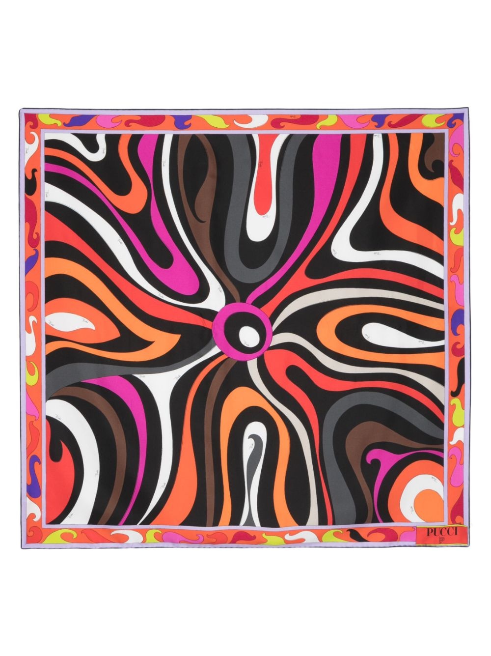 large Marmo-print silk scarf - 1