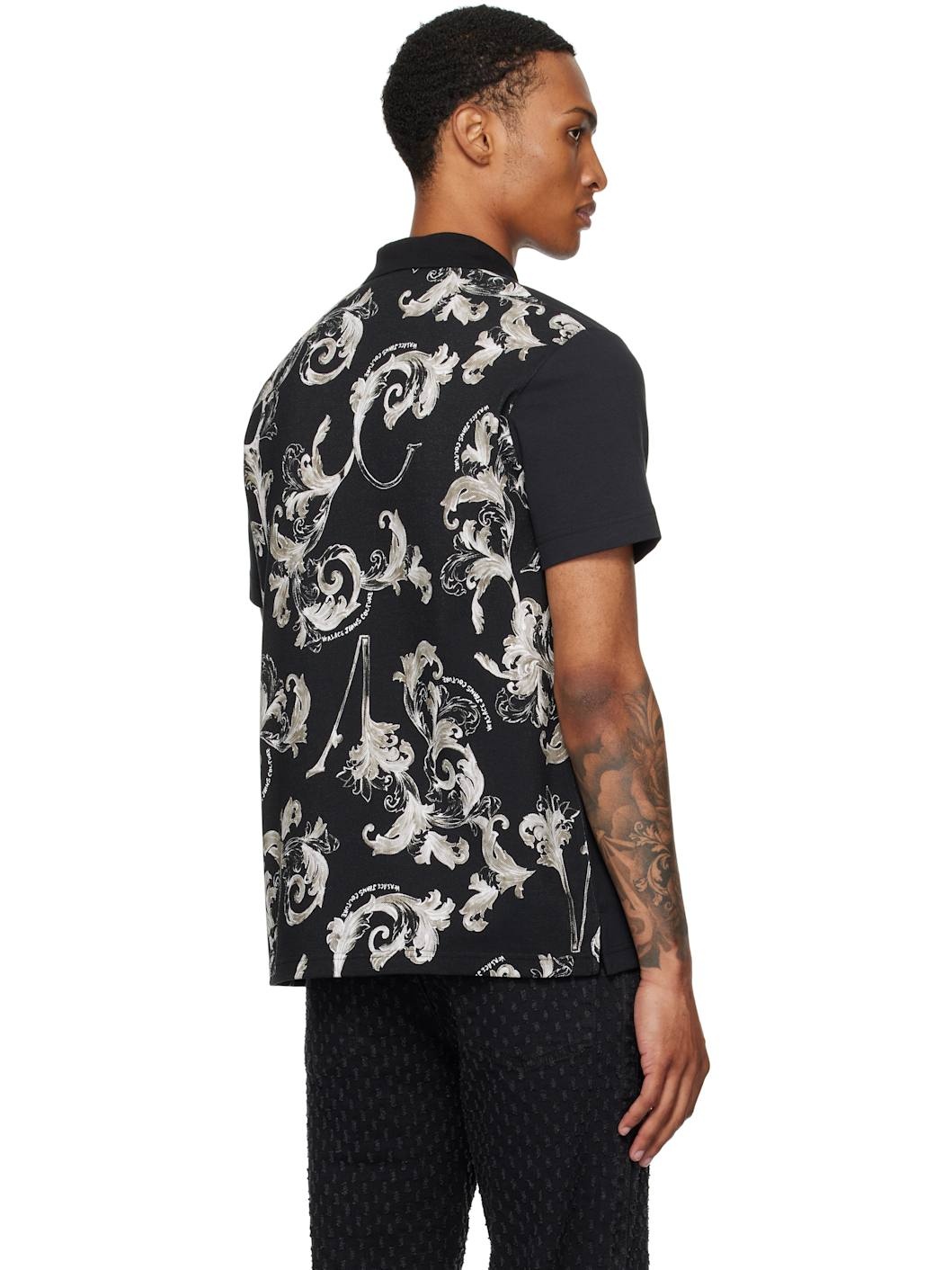 Black Outline Barocco Polo - 3