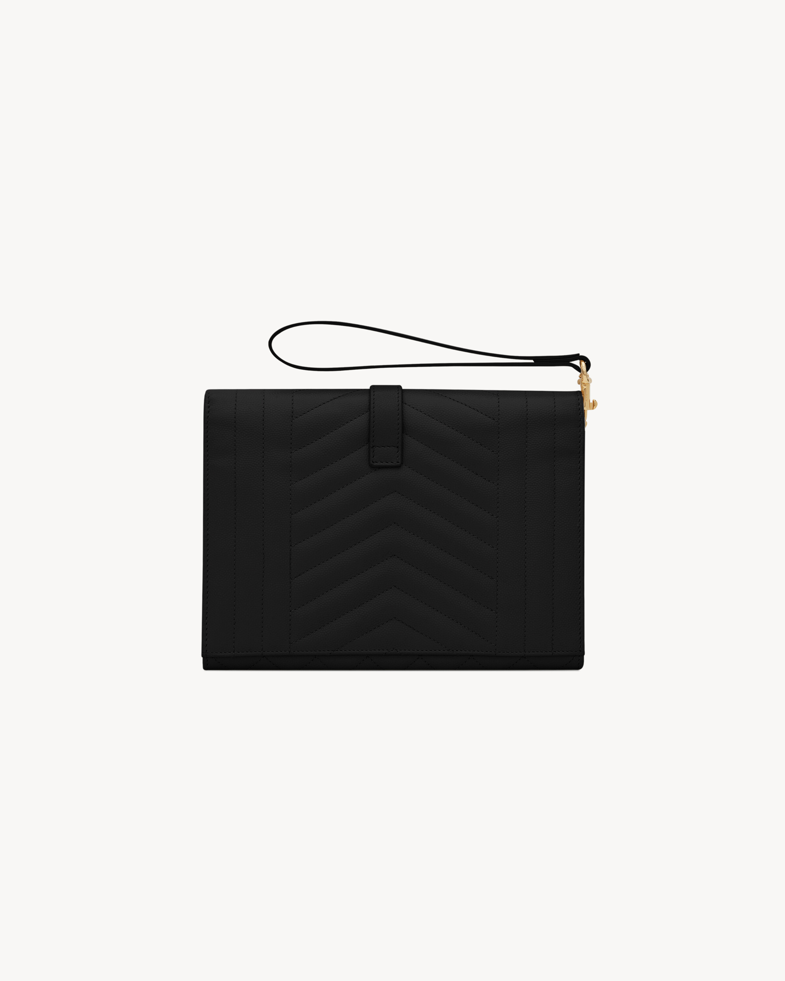 ENVELOPE FLAP POUCH IN MIX MATELASSÉ GRAIN DE POUDRE LEATHER - 3
