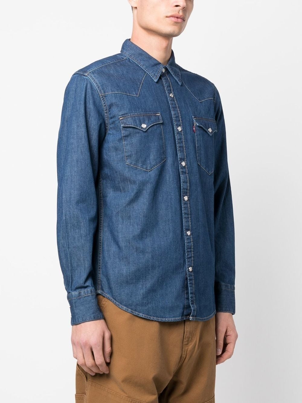 long-sleeve denim shirt - 3