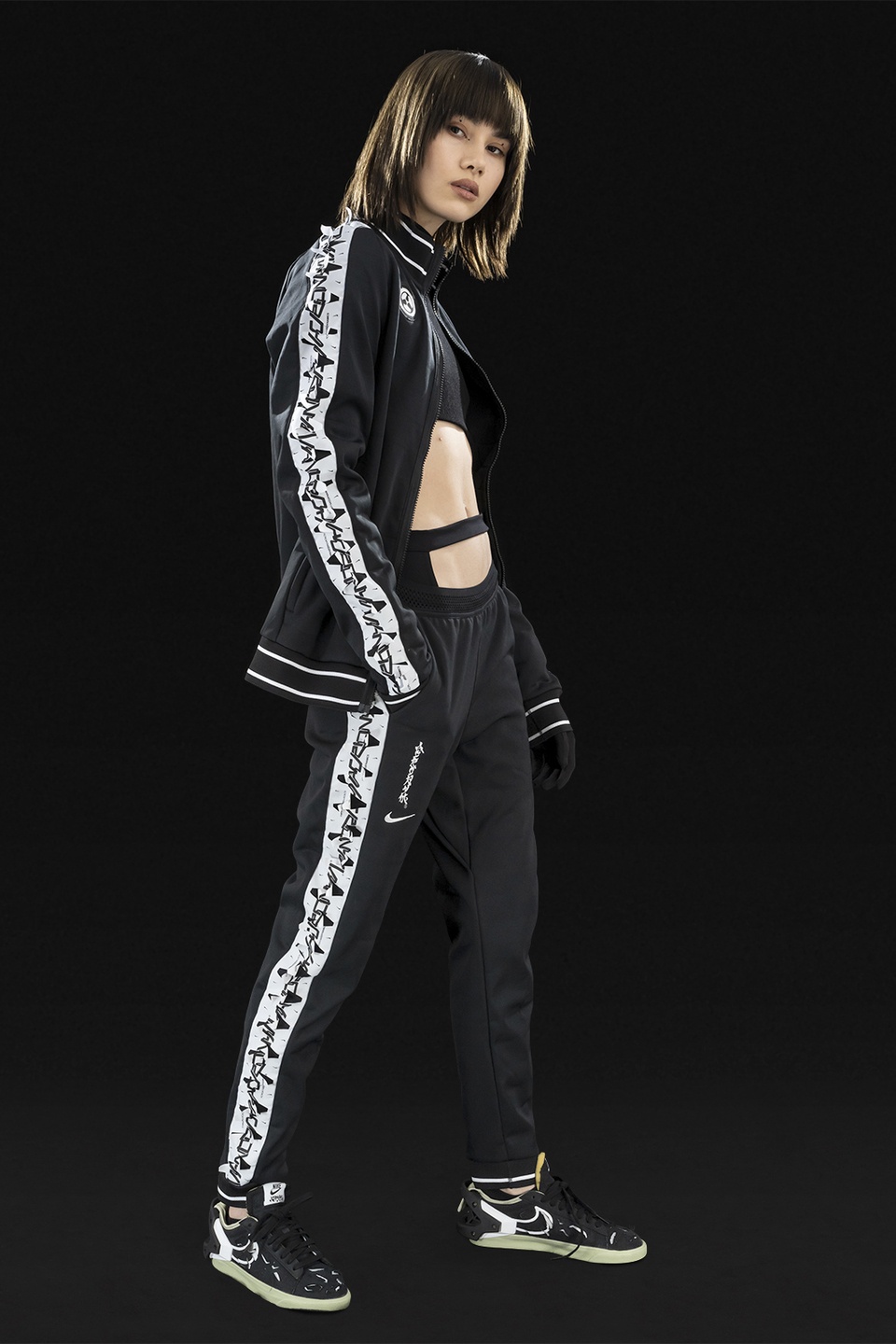 GGG-P1-010 Nike® Acronym® Track Pant Knit Black/White - 20