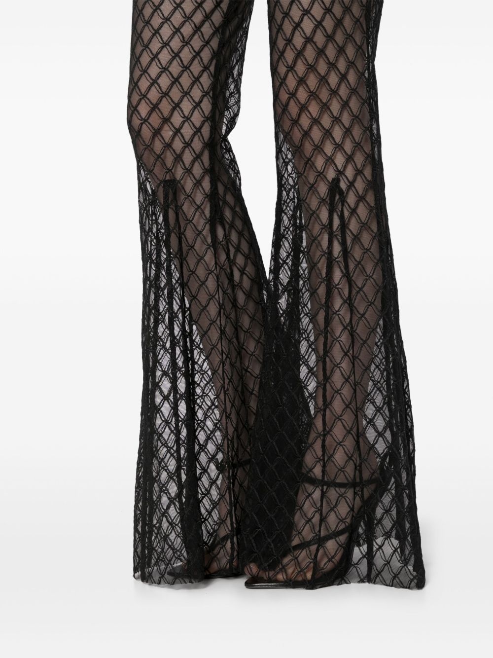 fluted flared trousers - 5