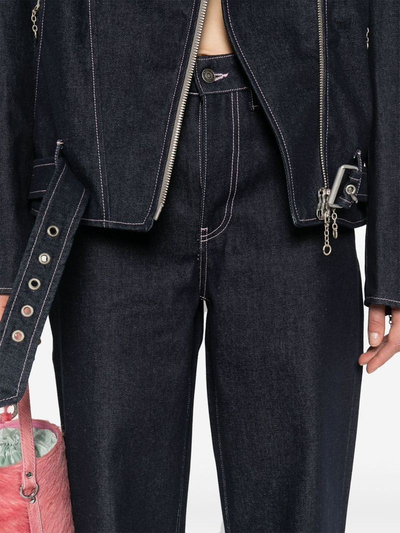 high-rise straight-leg jeans 5