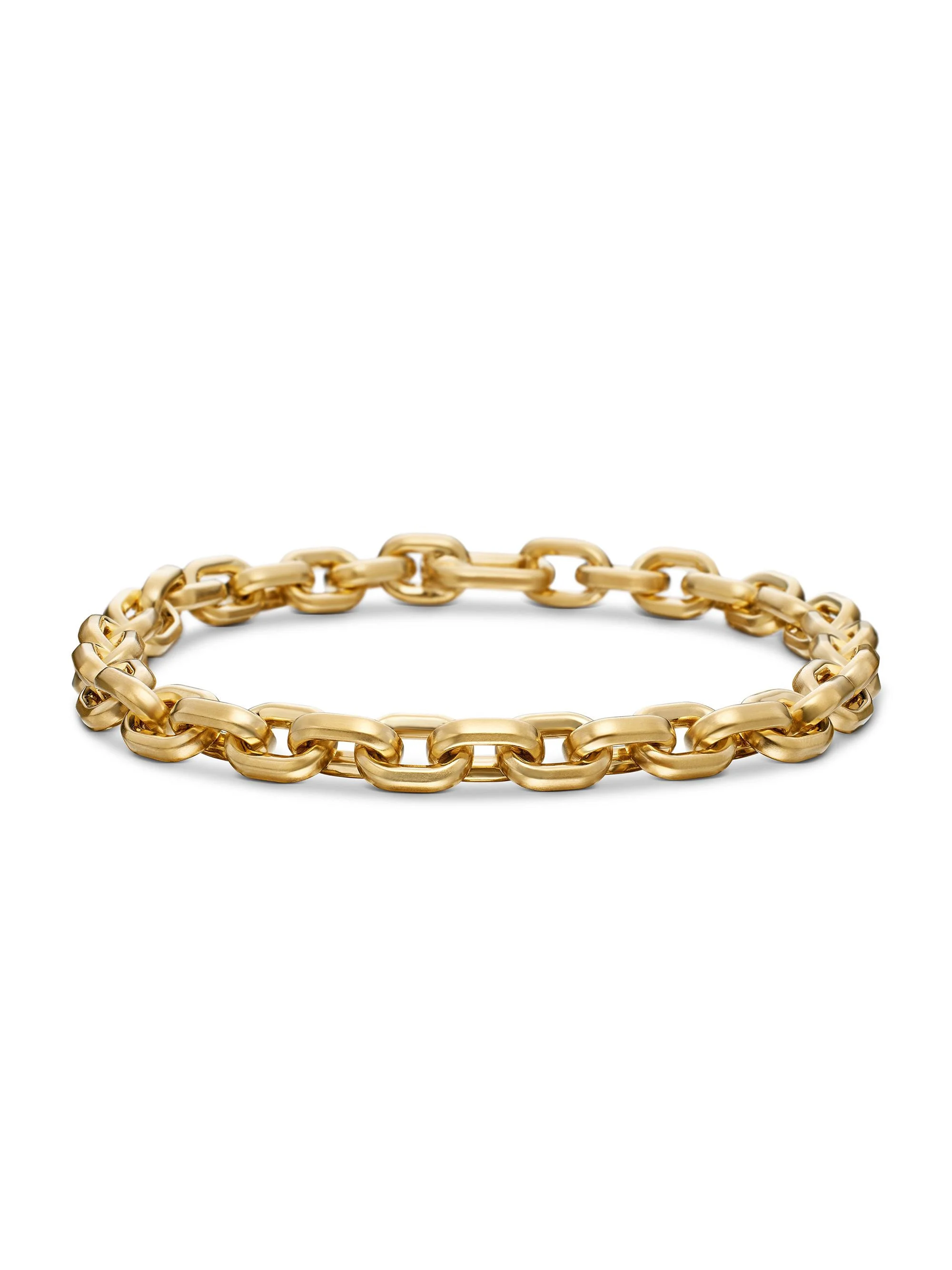 Men's Deco Chain Link Bracelet in 18K Yellow Gold, 6.5MM - Gold - 1