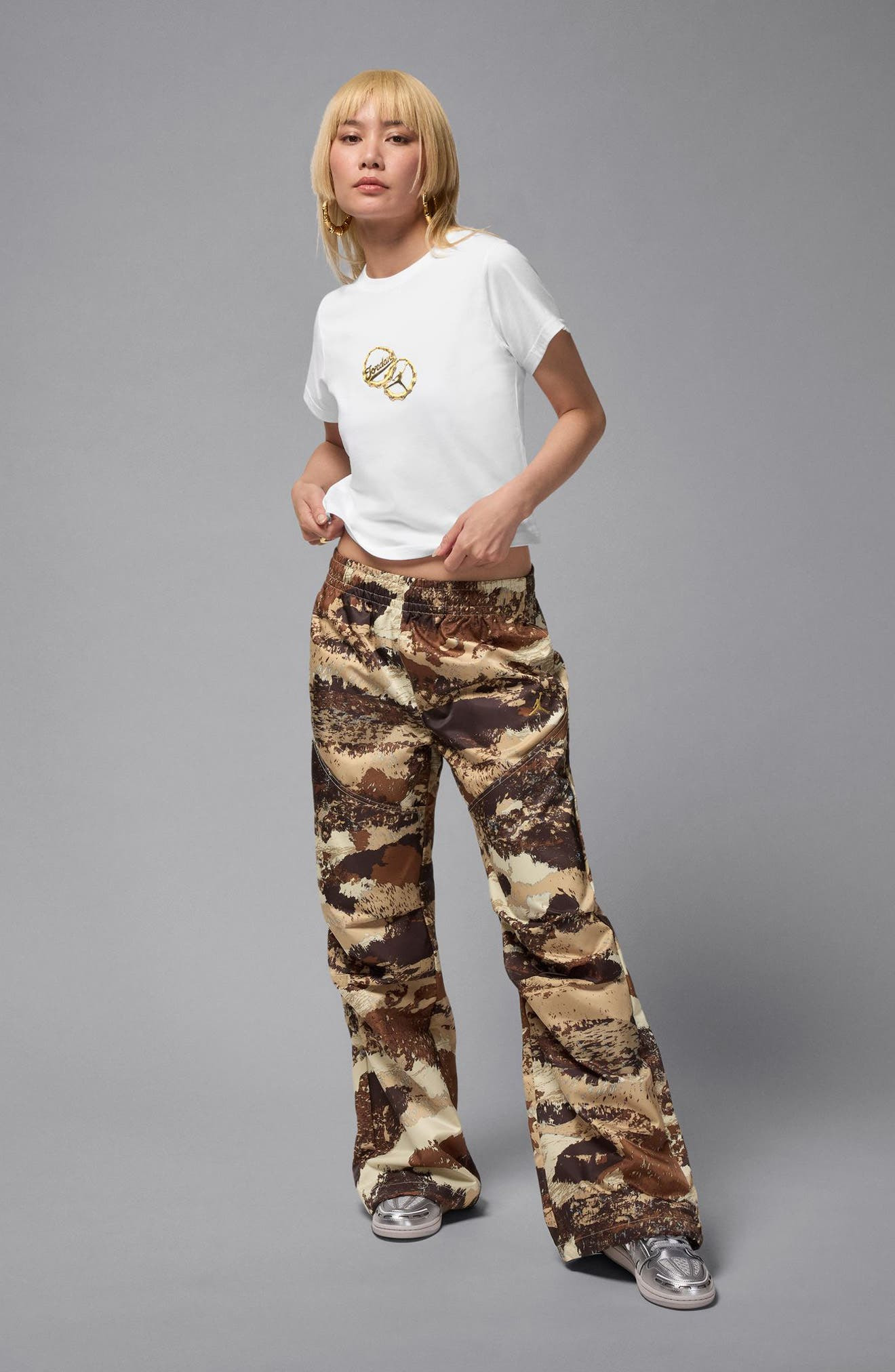 Jordan Brooklyn Puffy Graphic Tee in White/Black at Nordstrom - 4