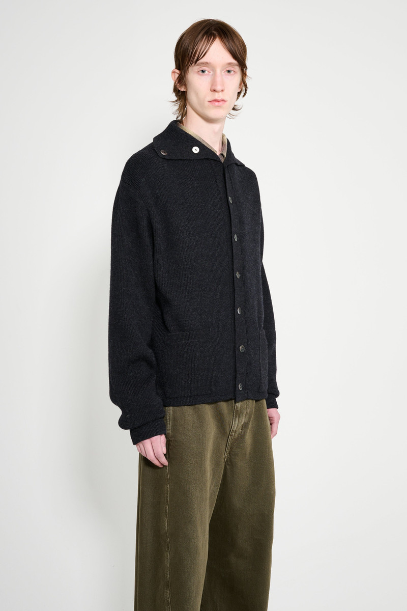 TAIGA TAKAHASHI TAIGA TAKAHASHI TURTLENECK CARDIGAN CHARCOAL outlook