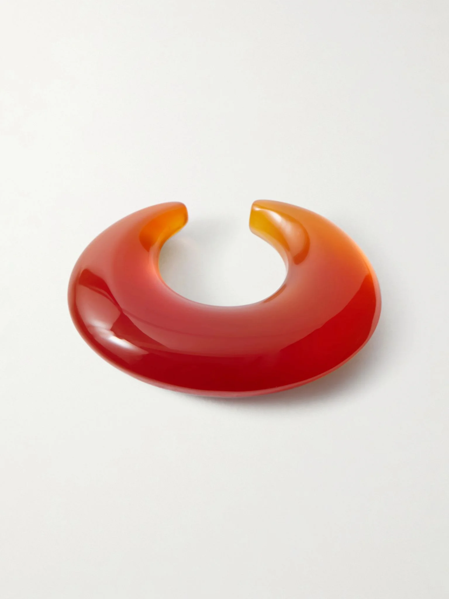 Carnelian Discus ear cuff Red - 1