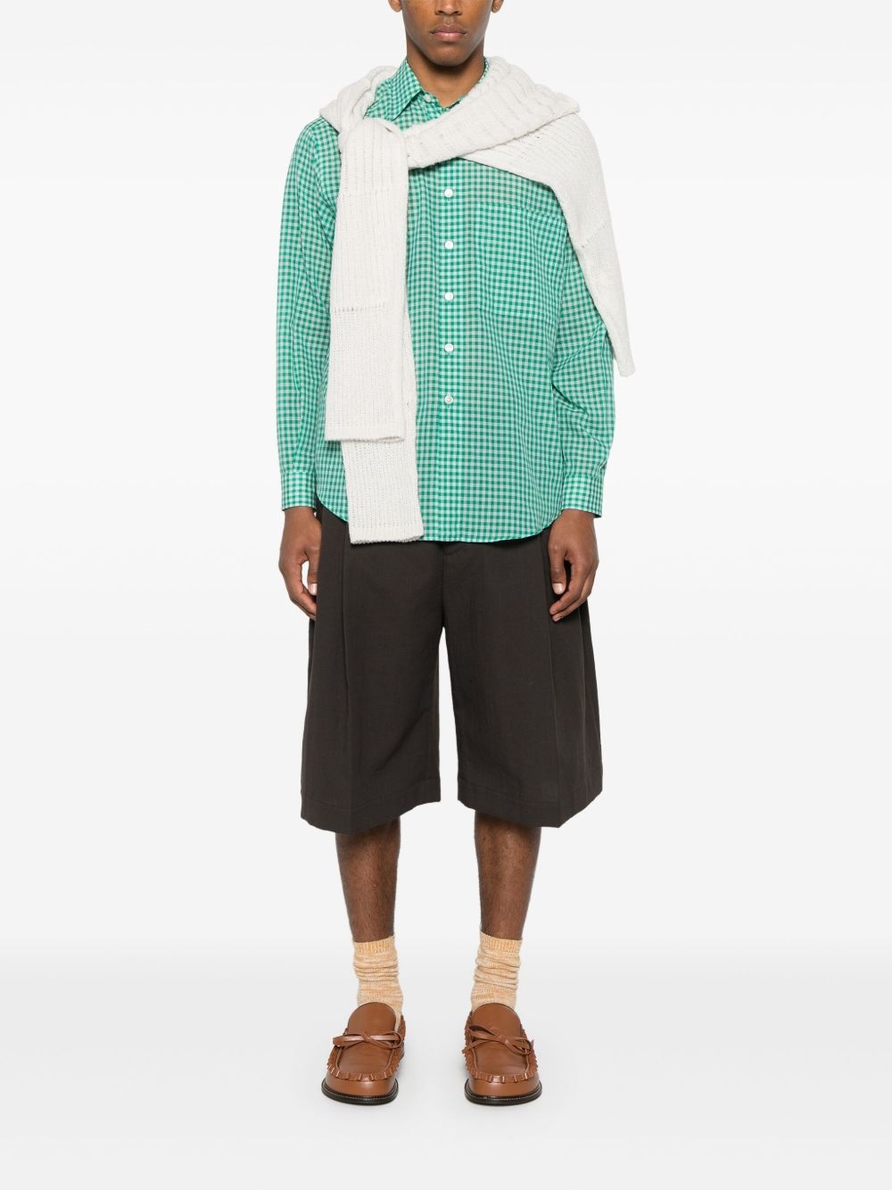 checked cotton shirt - 2