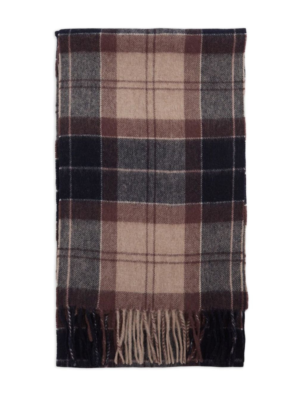tartan-fringed scarf - 2