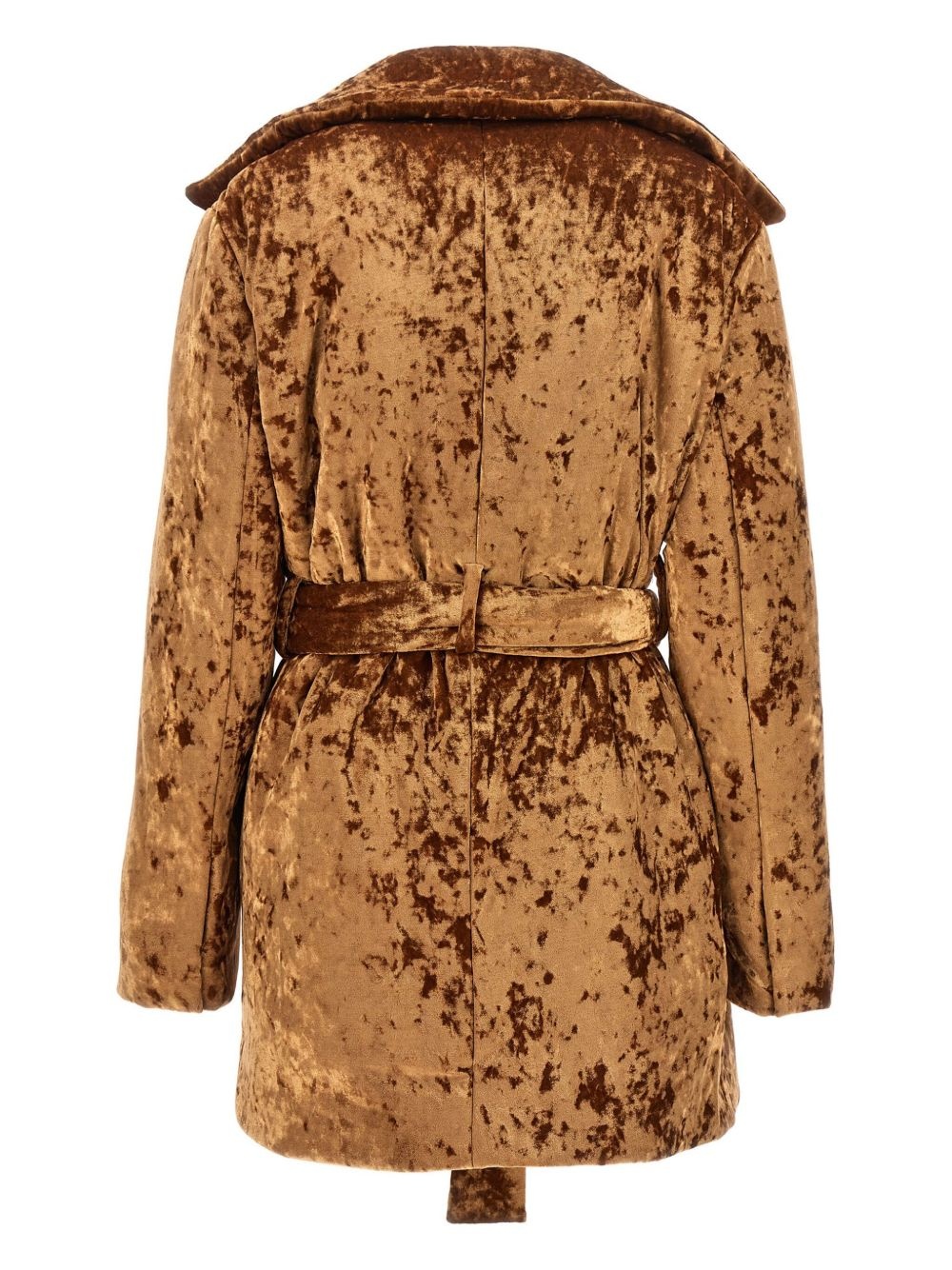 crushed-velvet coat - 2