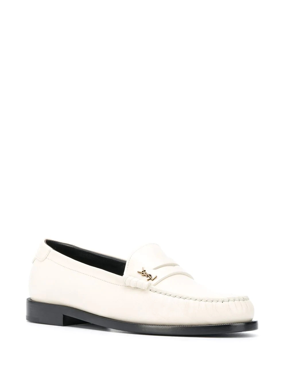 monogram plaque loafers - 2