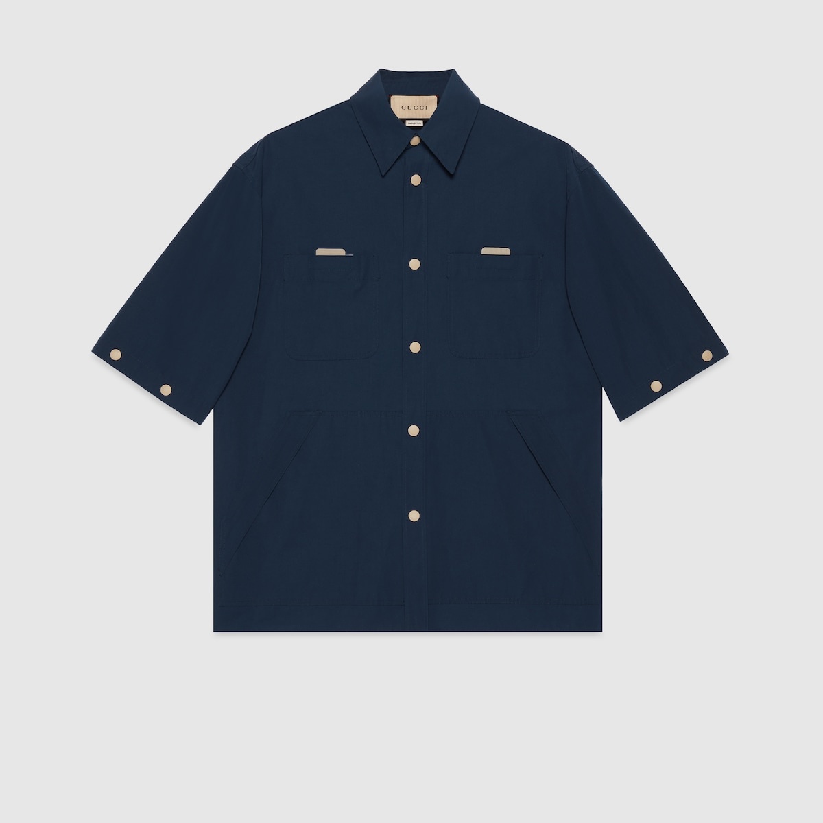 Cotton nylon shirt with embroidery - 7