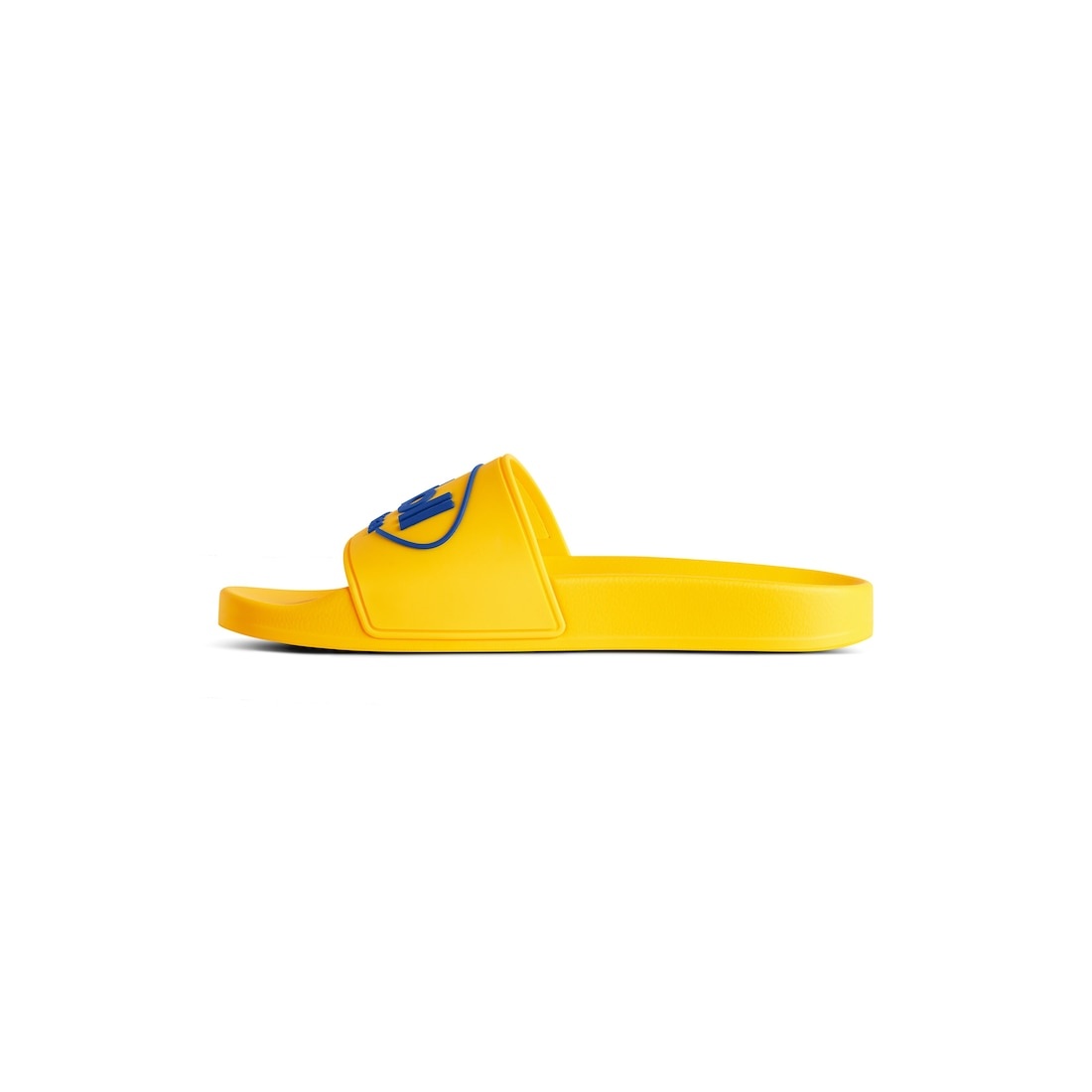 Men's Balenciaga I Scholl Pool Slide Sandal in Yellow/blue - 4
