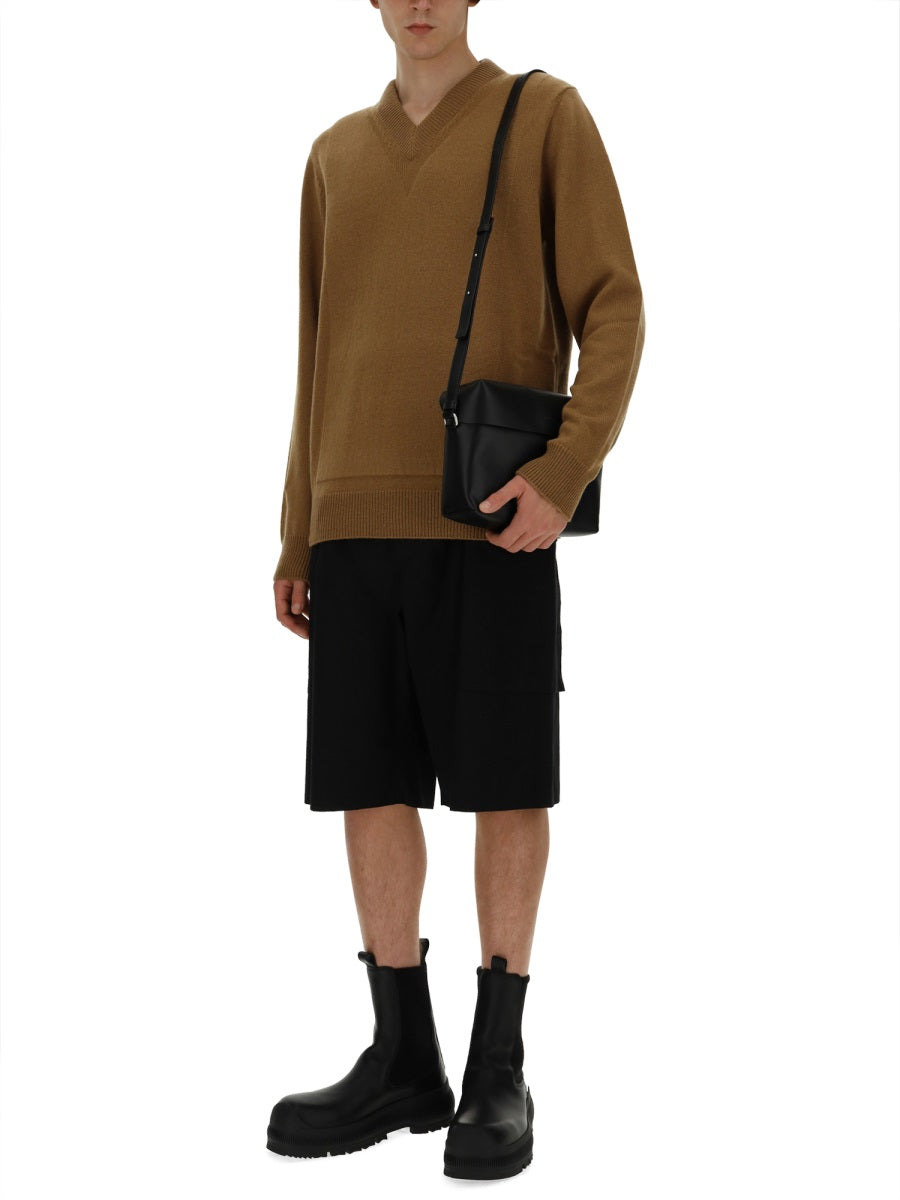 Jil Sander Men V-Neck Sweater - 2