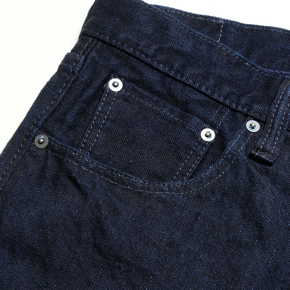 14oz Indigo x Black Denim Slim Tapered - XX-013-IDBK - 5