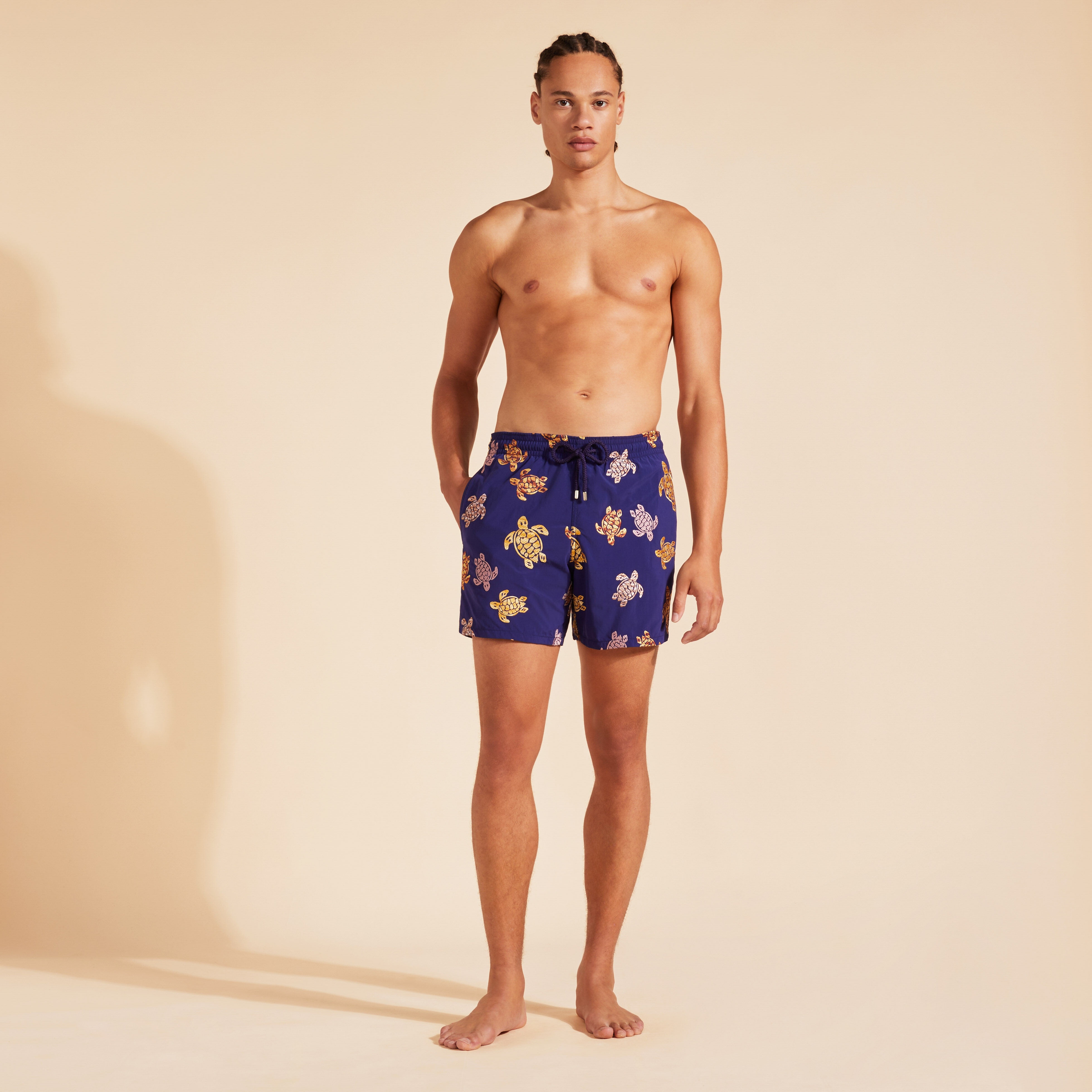 Men Swim Shorts Embroidered Tortue Multicolore - Limited Edition - 3