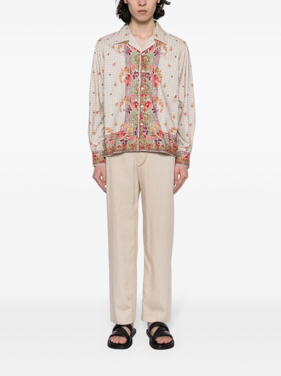 BODE floral-print cotton shirt outlook