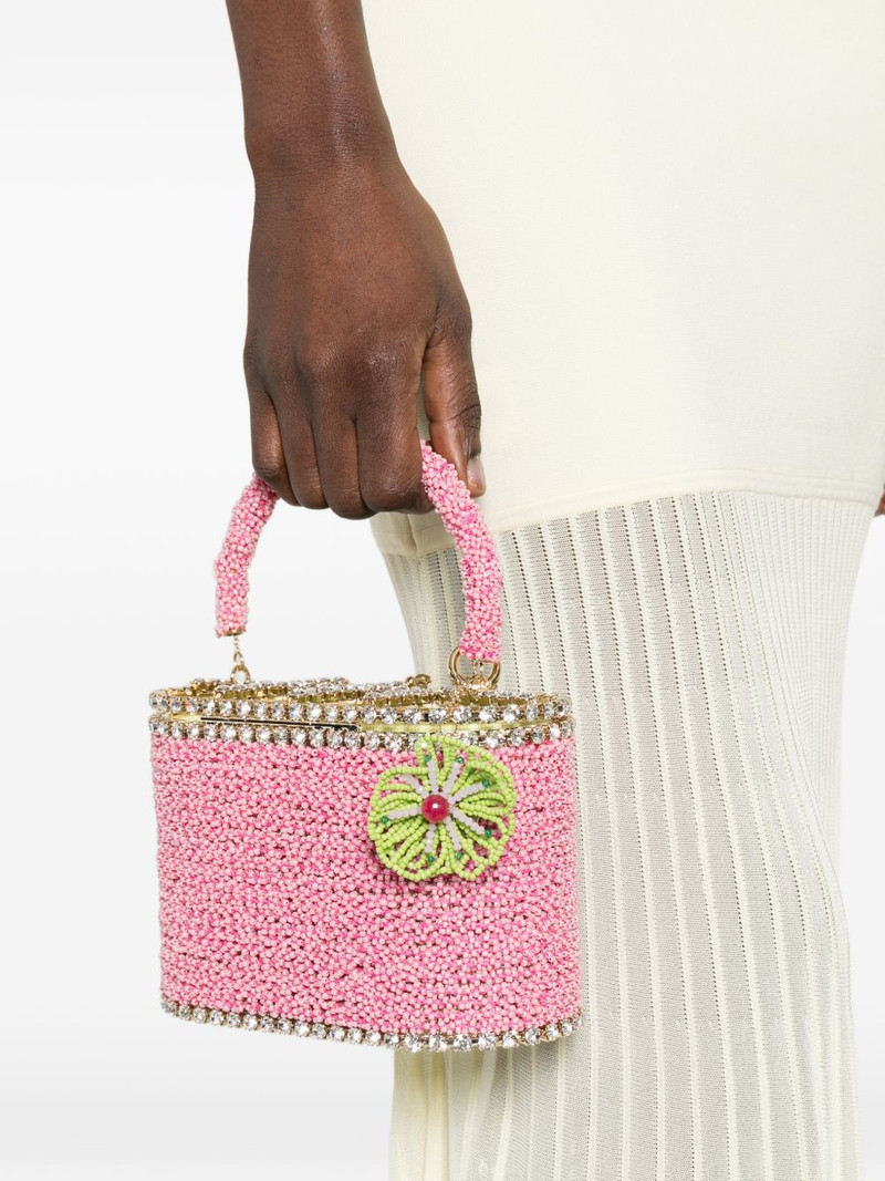 Rosantica mini beaded flower tote bag outlook