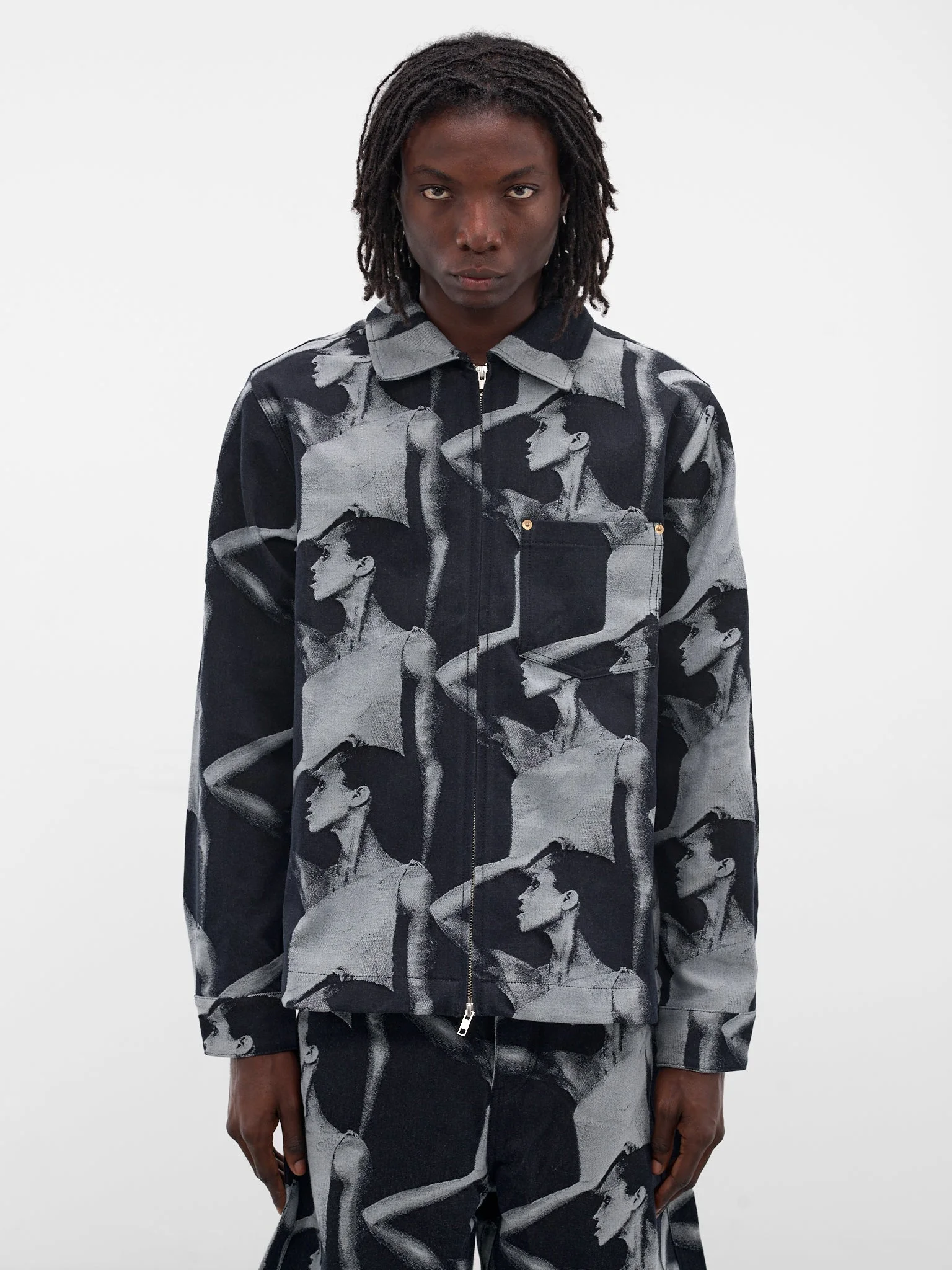 Indigo Jet Denim Zip Jacket - 1