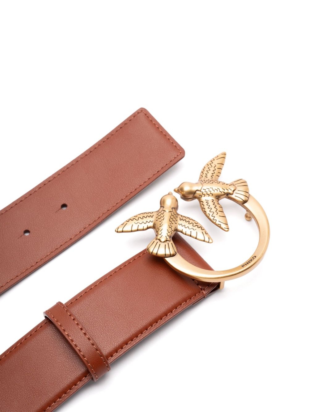 buckle leather belt - 2