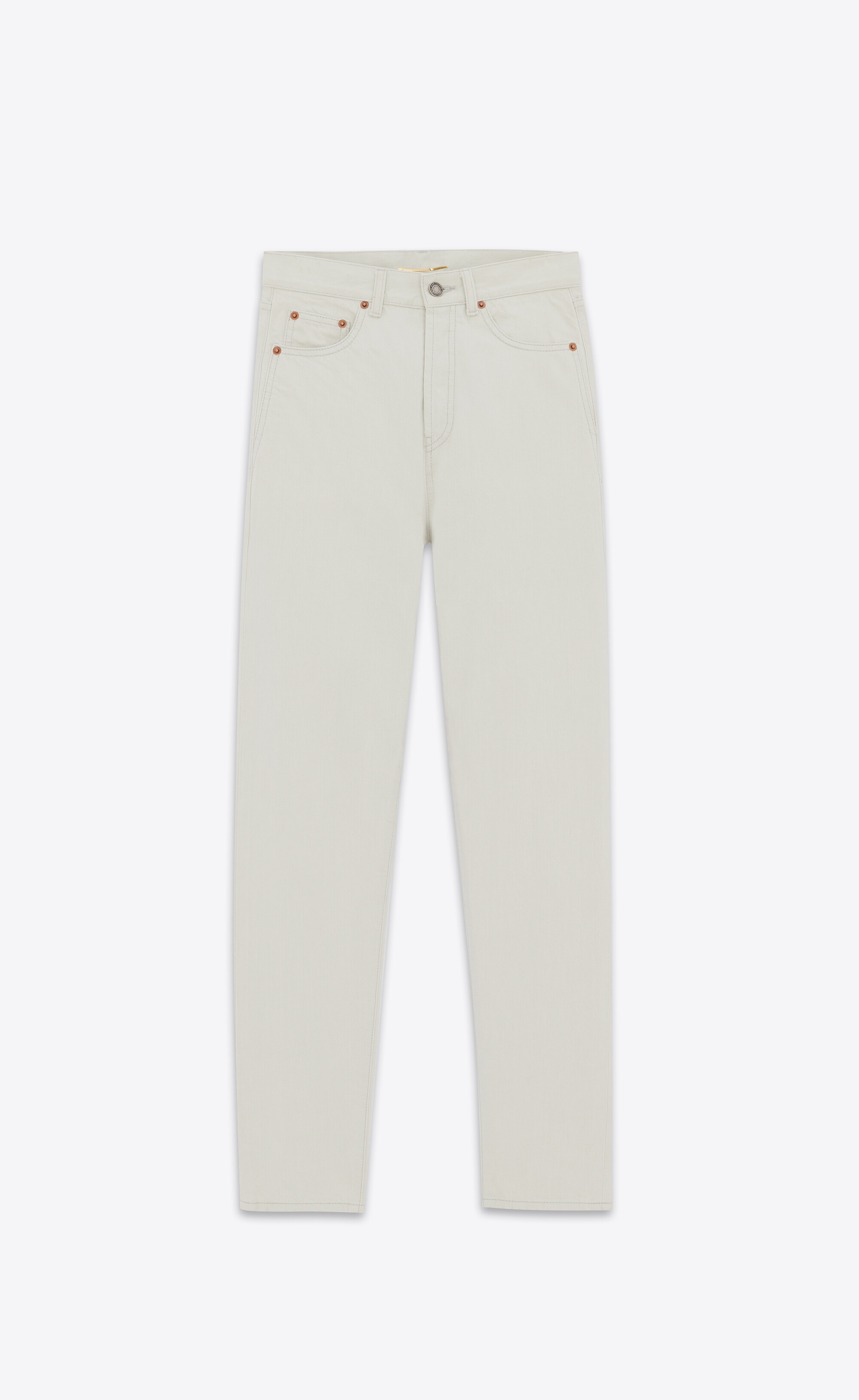 slim-fit jeans in chalk white denim - 1