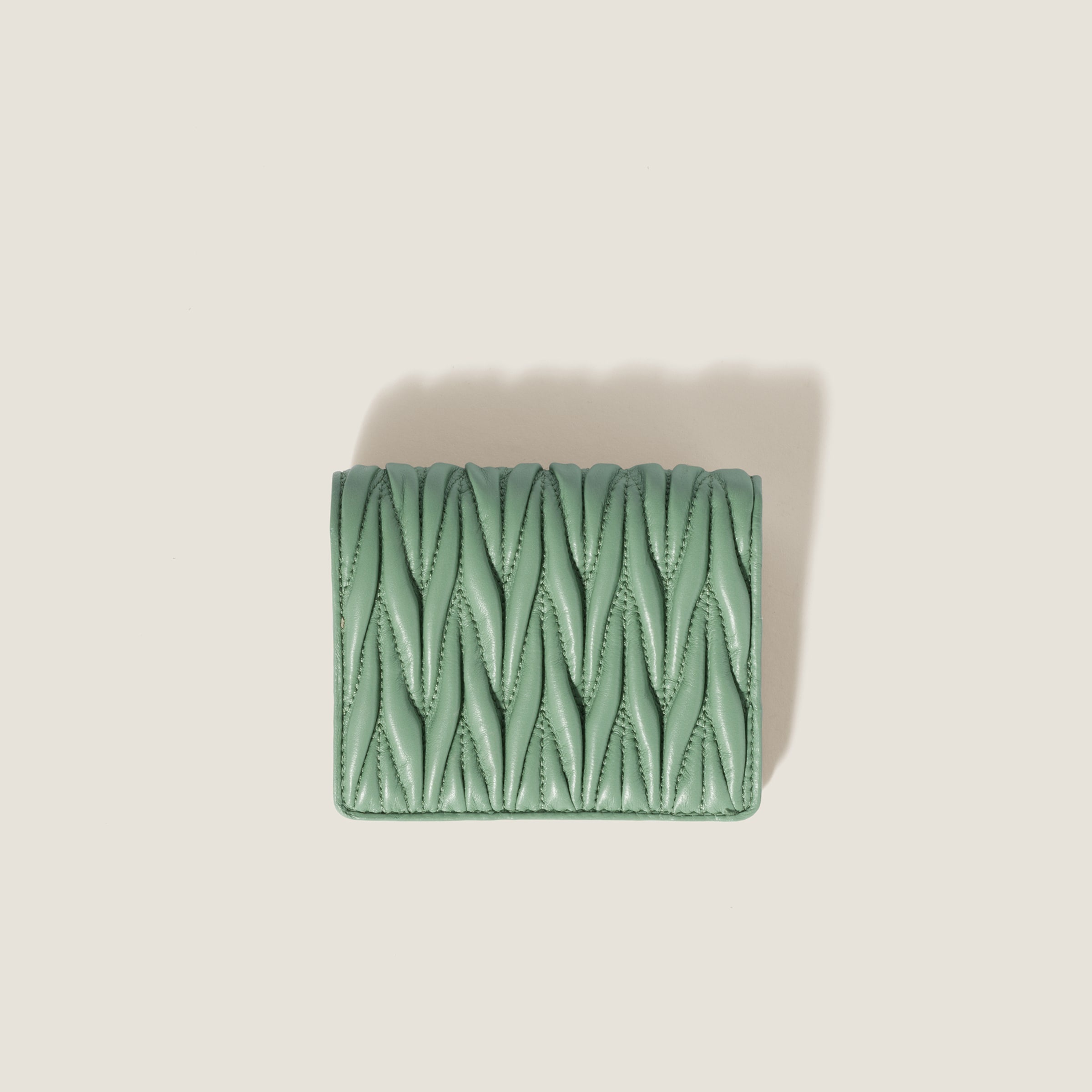 Small matelassé nappa leather wallet - 3