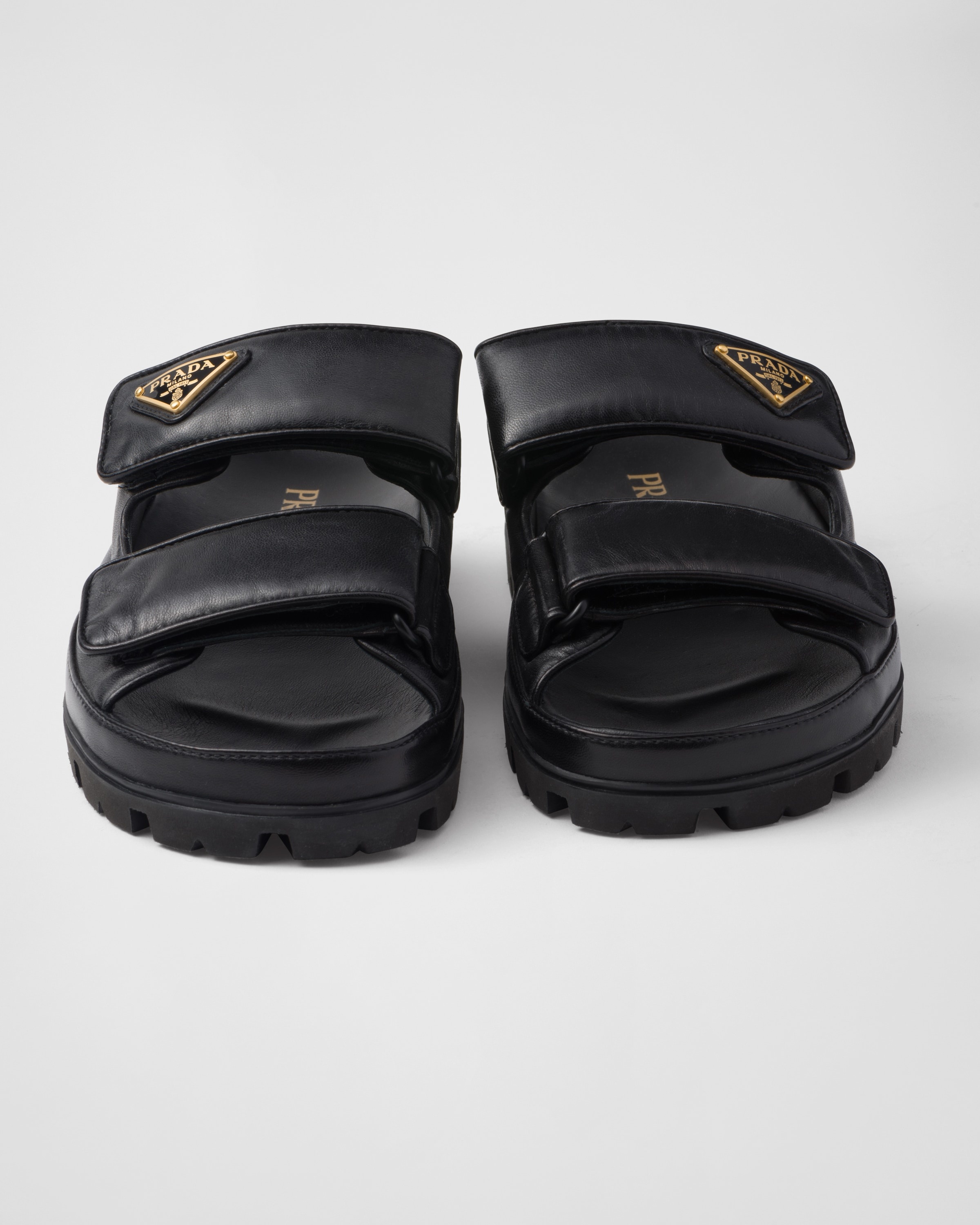 Nappa leather slides - 5