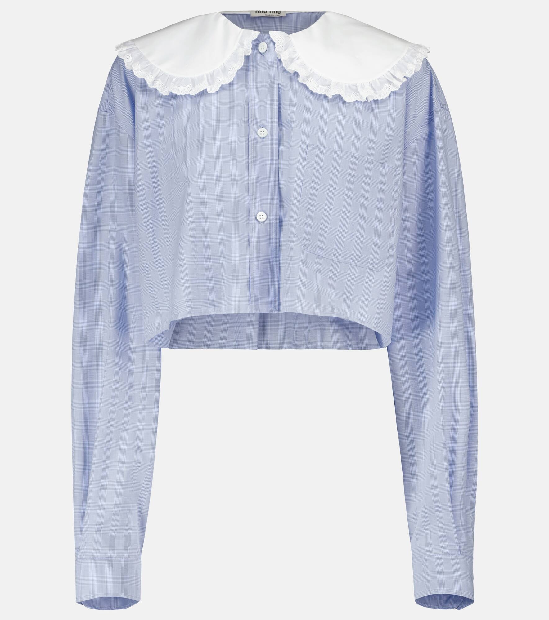 Cotton poplin blouse - 1