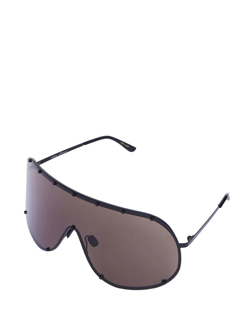 Rick Owens DRKSHDW SUNGLASSES SHIELD - BLACK TEMPLE/BLACK LENS outlook